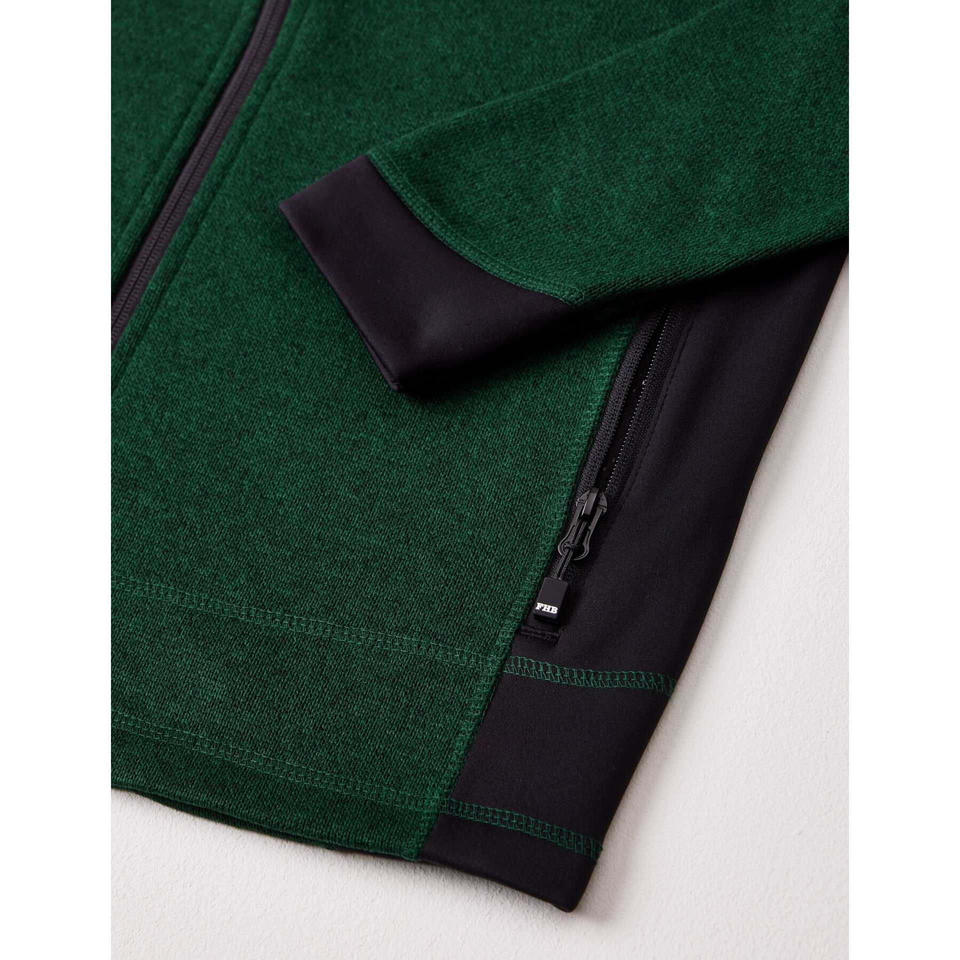 CHRISTOPH Strick-Fleece-Jacke Herren grün-schwarz L