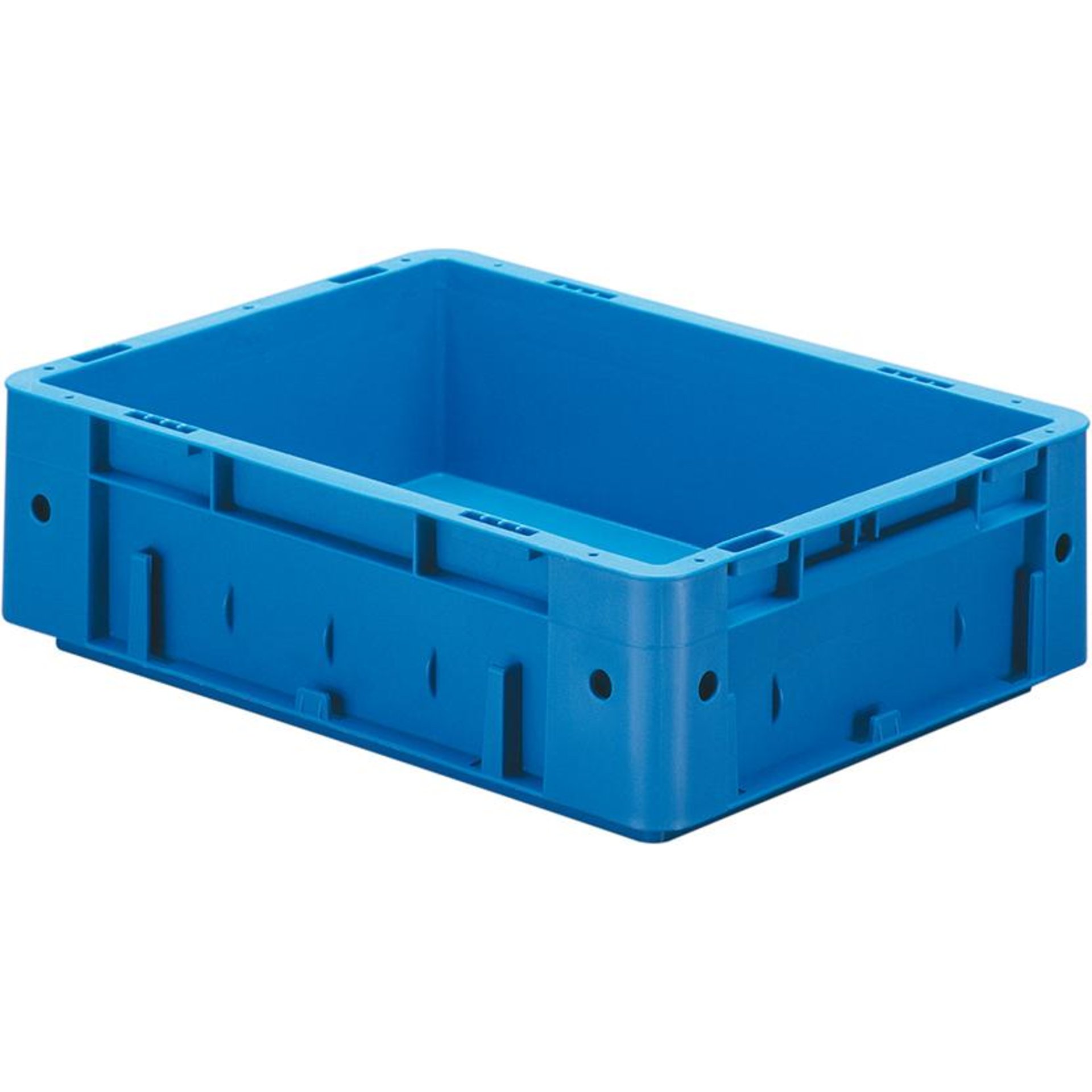 Transport-Stapelkasten B400xT300xH120 mm blau Auflast 600kg ohne Griffloch LA-KA-PE