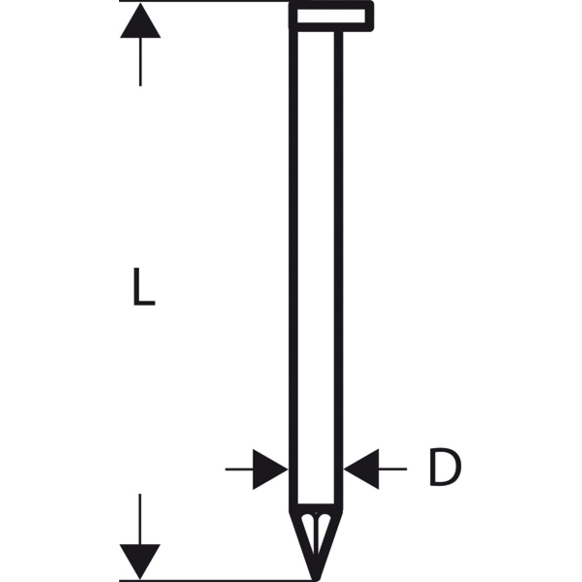 D-Kopf Streifennagel SN34DK 50, 2,8 mm, 50 mm, blank, glatt, 3000er-Pack