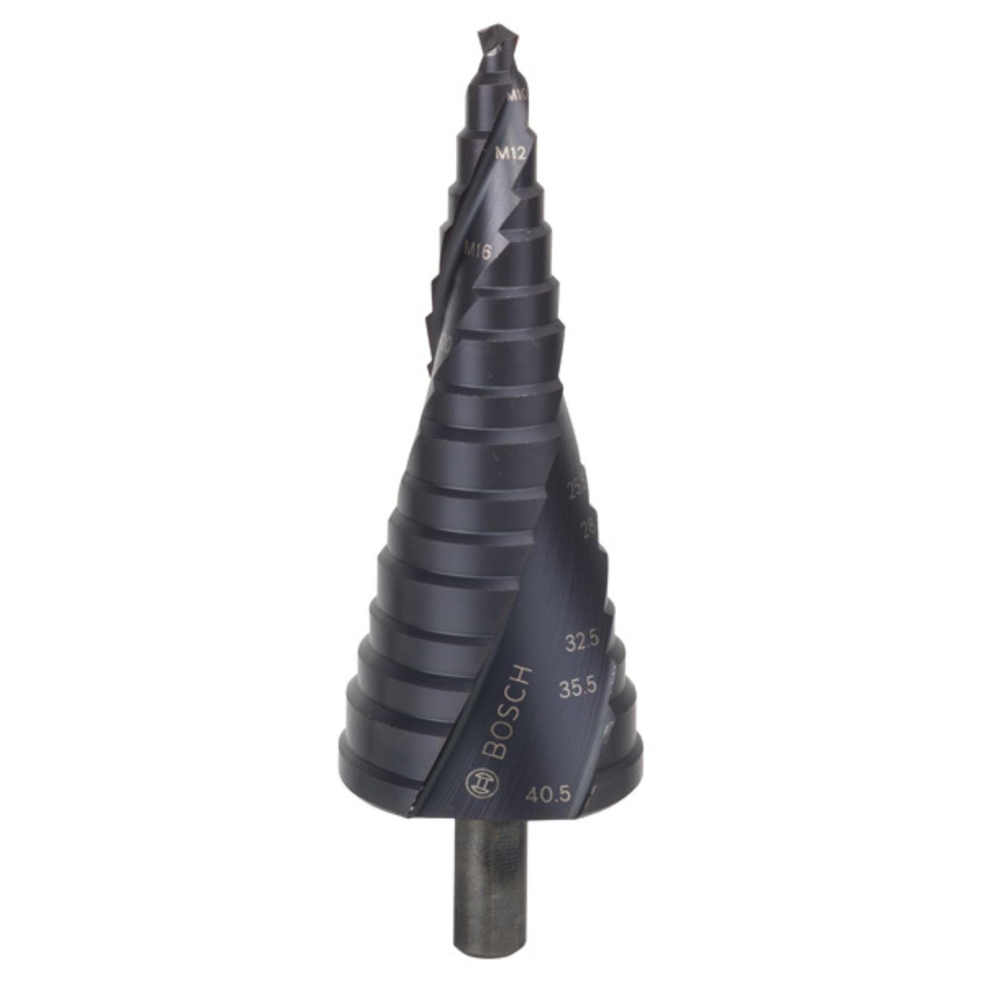 Stufenbohrer HSS-AlTiN, für Kabelverschraubungen, M10-M40, 10 mm, 125,5 mm