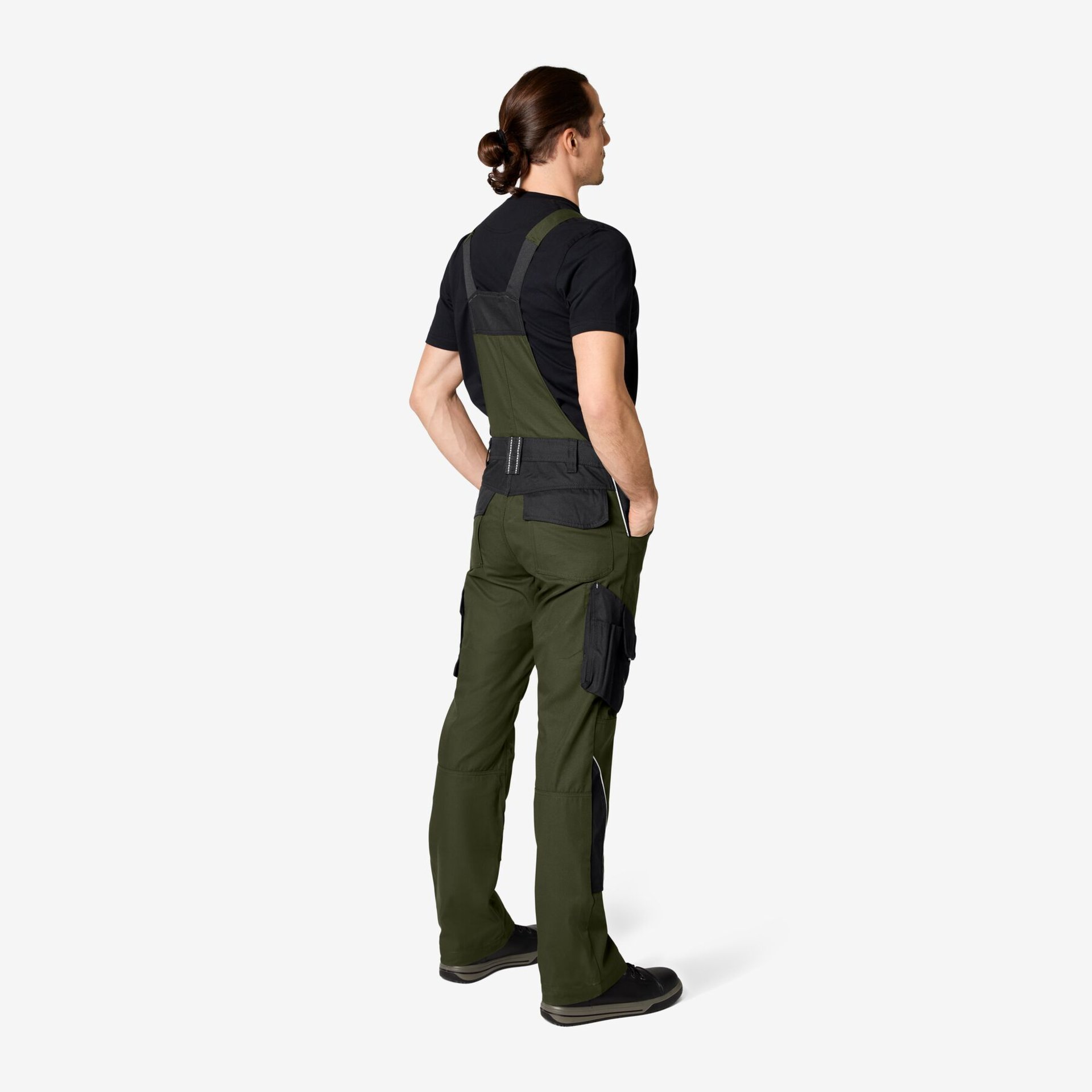 ECKHARD Latzhose oliv-schwarz 54