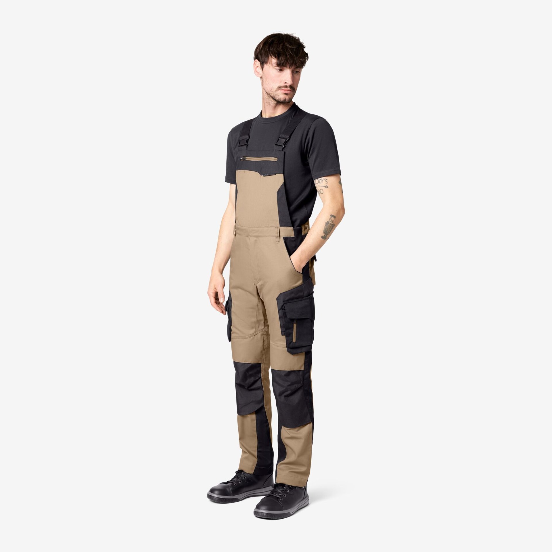 PASCAL Latzhose beige-schwarz 88