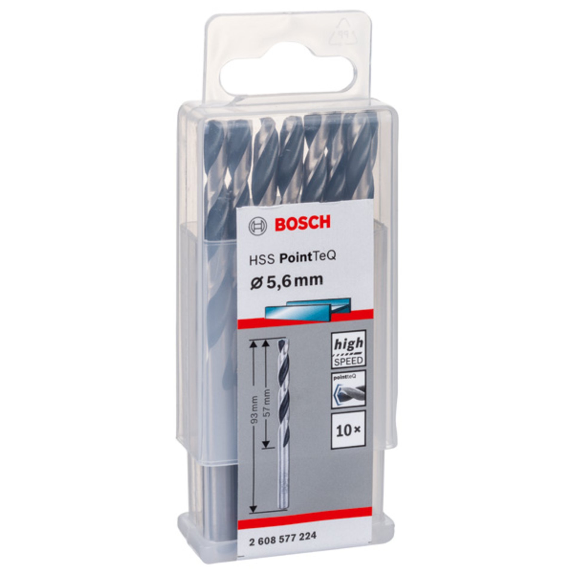 Metallspiralbohrer HSS PointTeQ, DIN 338, 5,6 mm, 10er-Pack