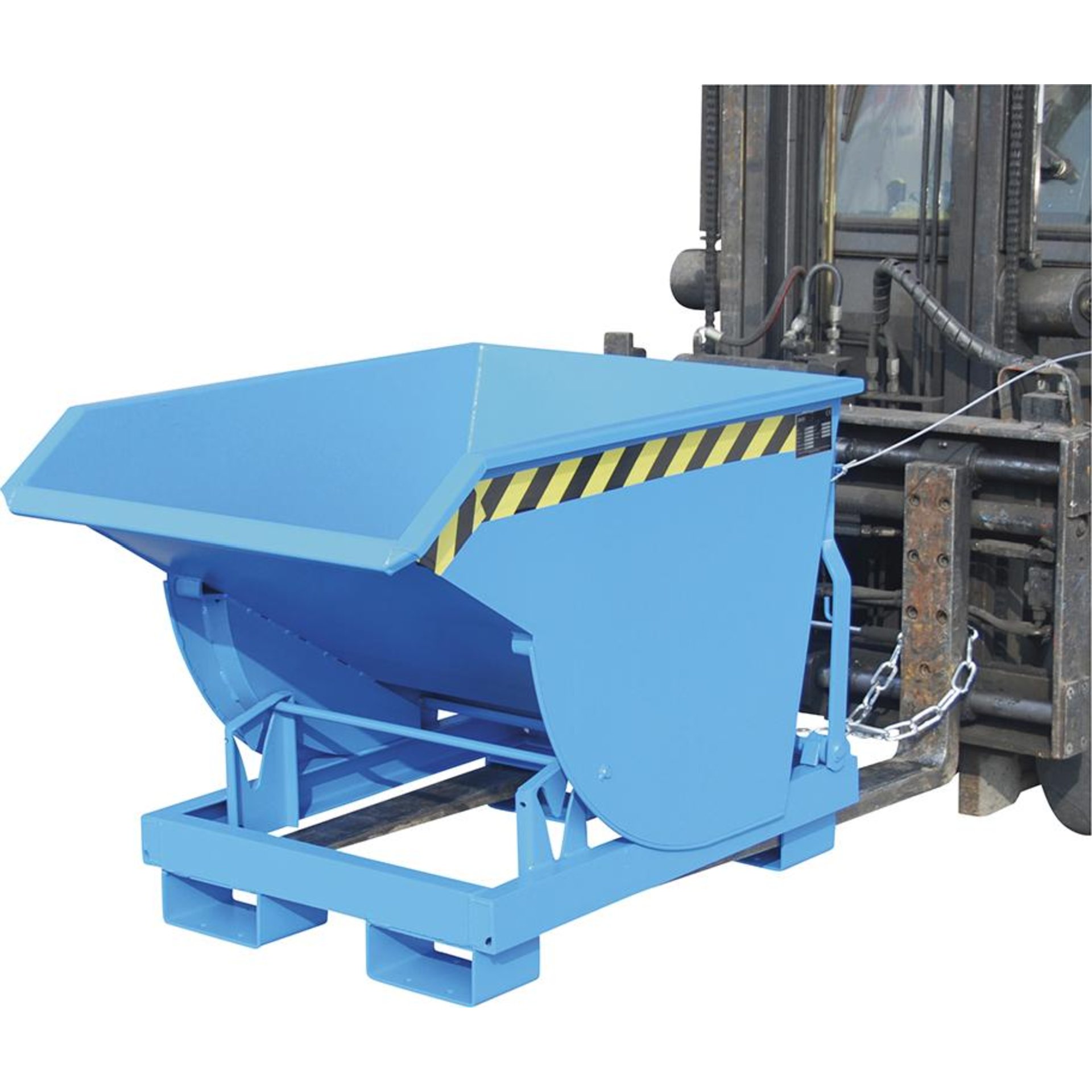 Kippbehälter BKM 300 l B820xT1160xH825 mm RAL5012 Tragkraft 1500kg mit Abrollsystem