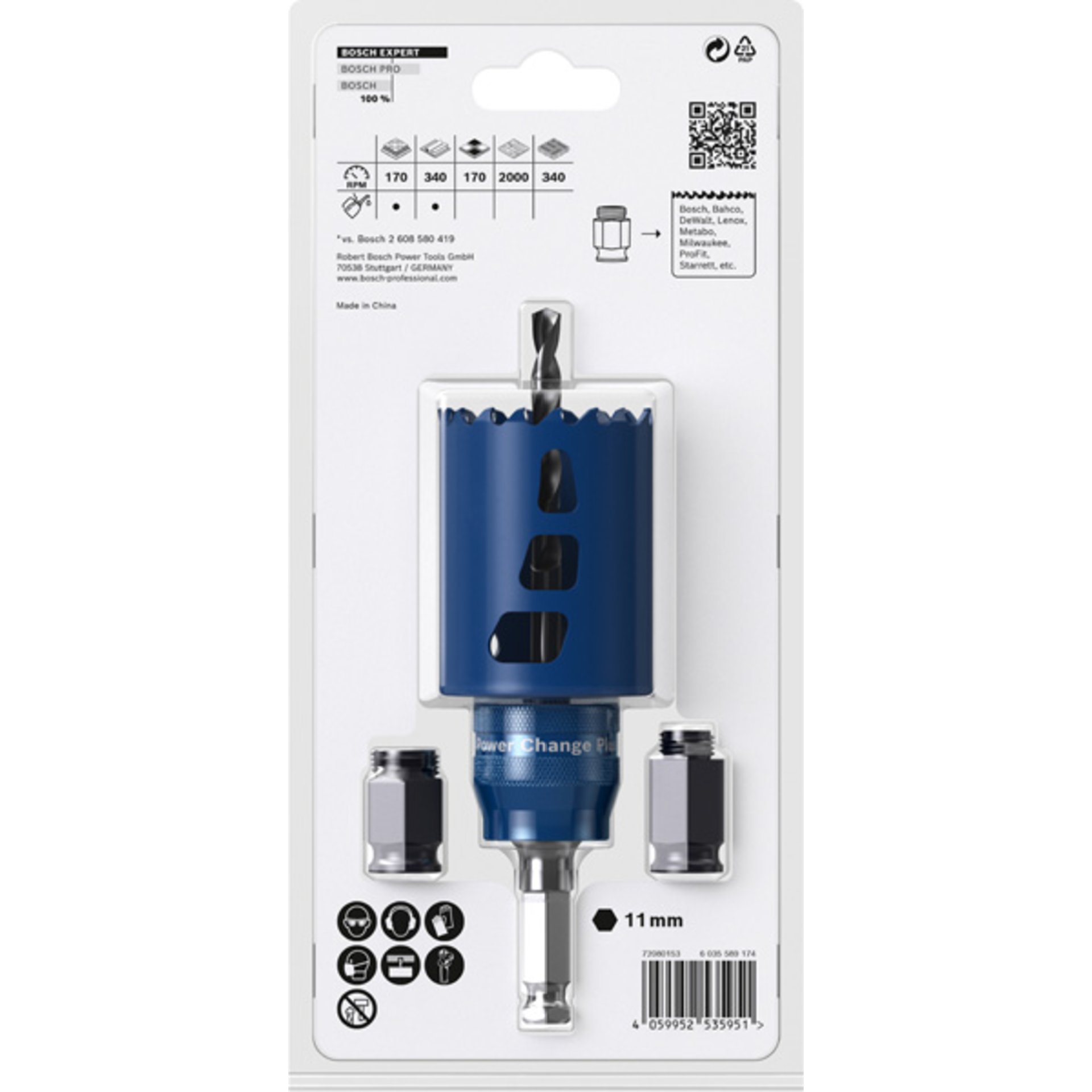 EXPERT Multi Material Lochsäge-Starter-Set, 51 x 60 mm