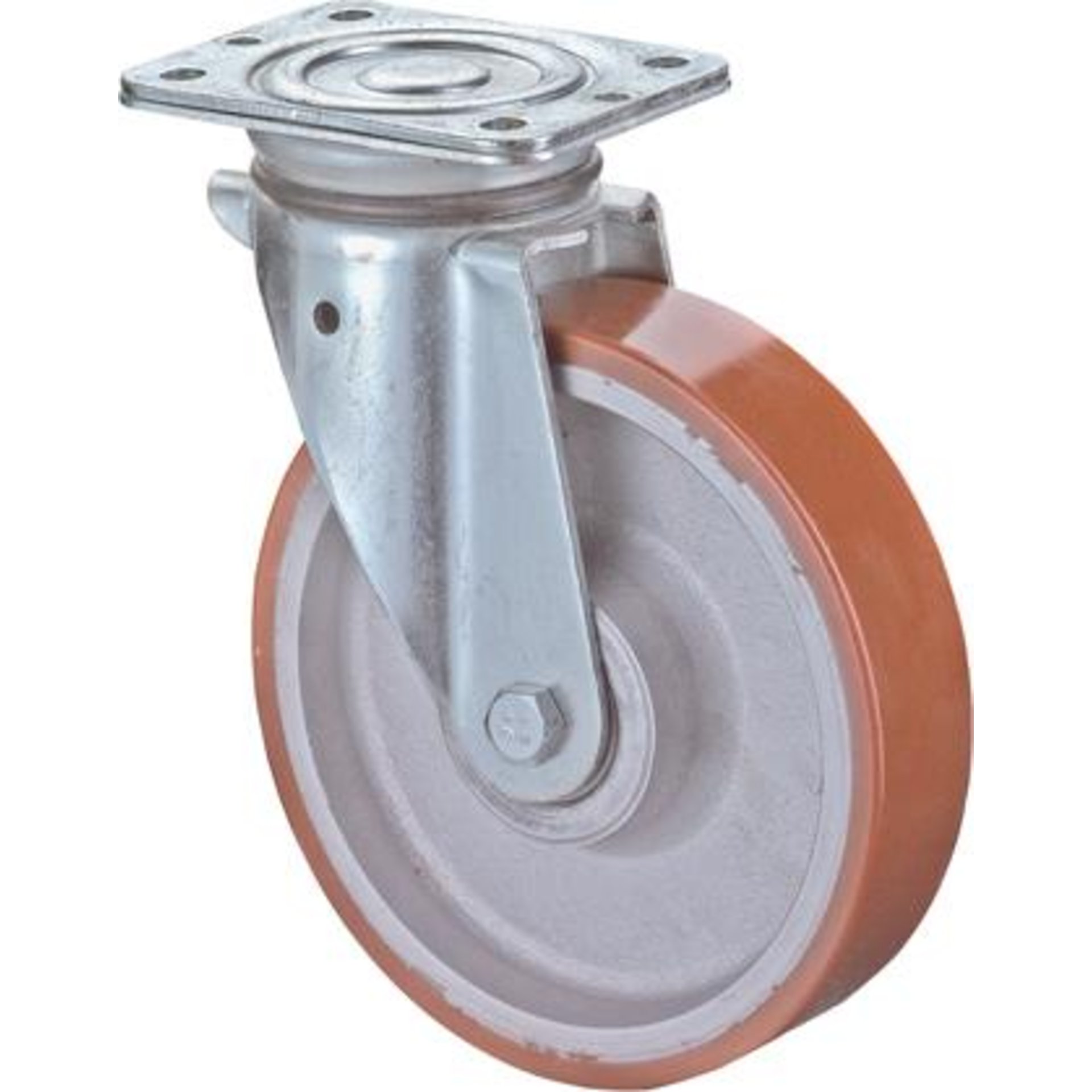 Lenkrolle 200mm N100.C10 Platte,Polyure Guss,KL N100.C10.203 BS ROLLEN