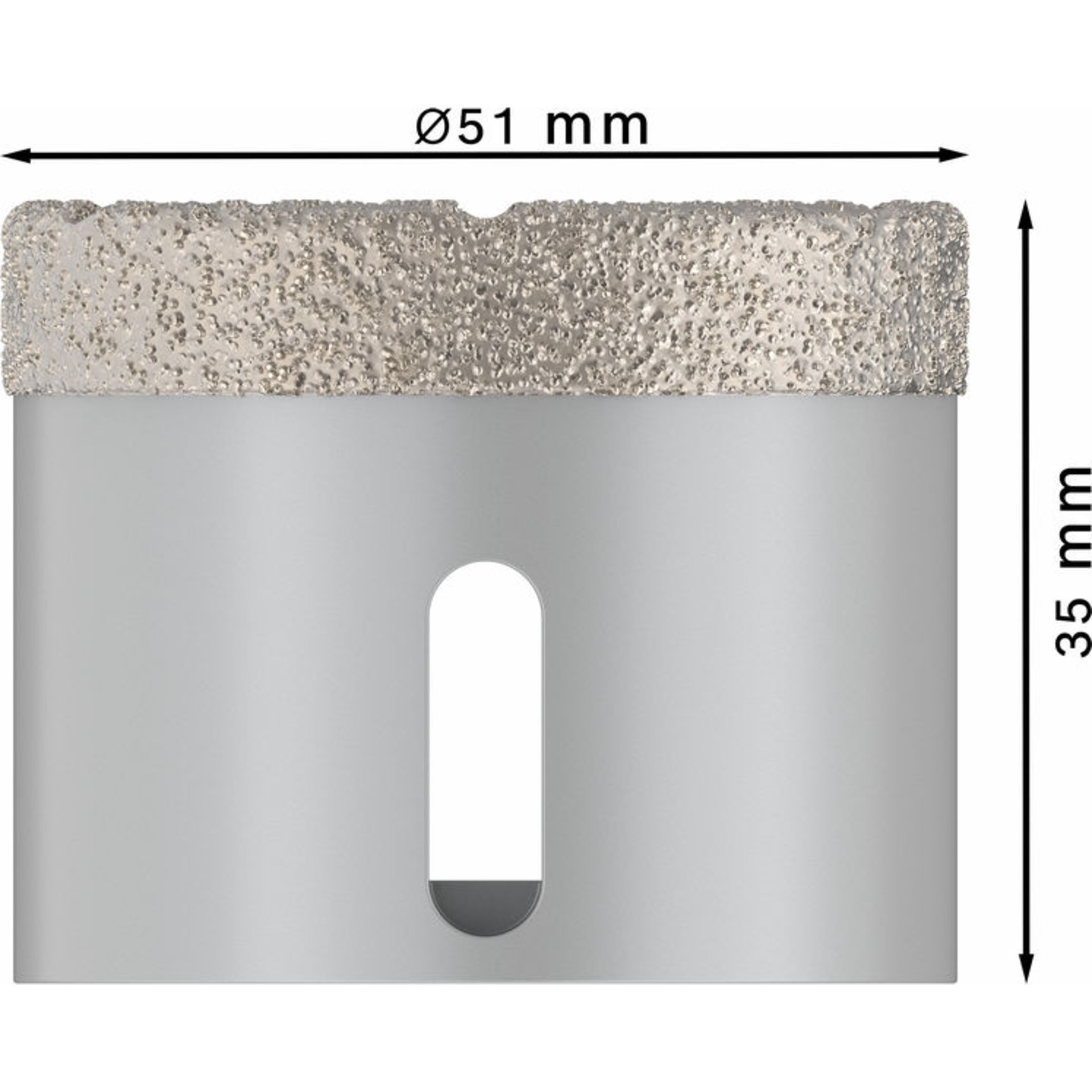 PRO Ceramic dry Trockenbohrkrone, 51 x 35 mm, X-Lock