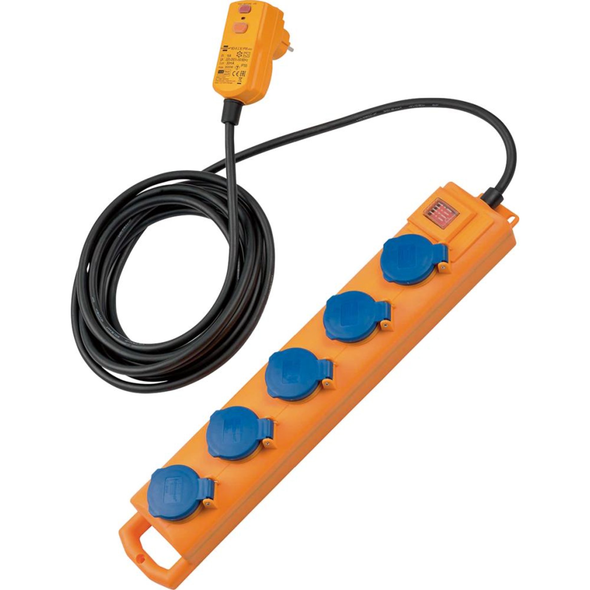 Steckdosenleiste 5-fach H07RN-F3G1,5 5m Super-Solid SL 554 DE FI Brennenstuhl