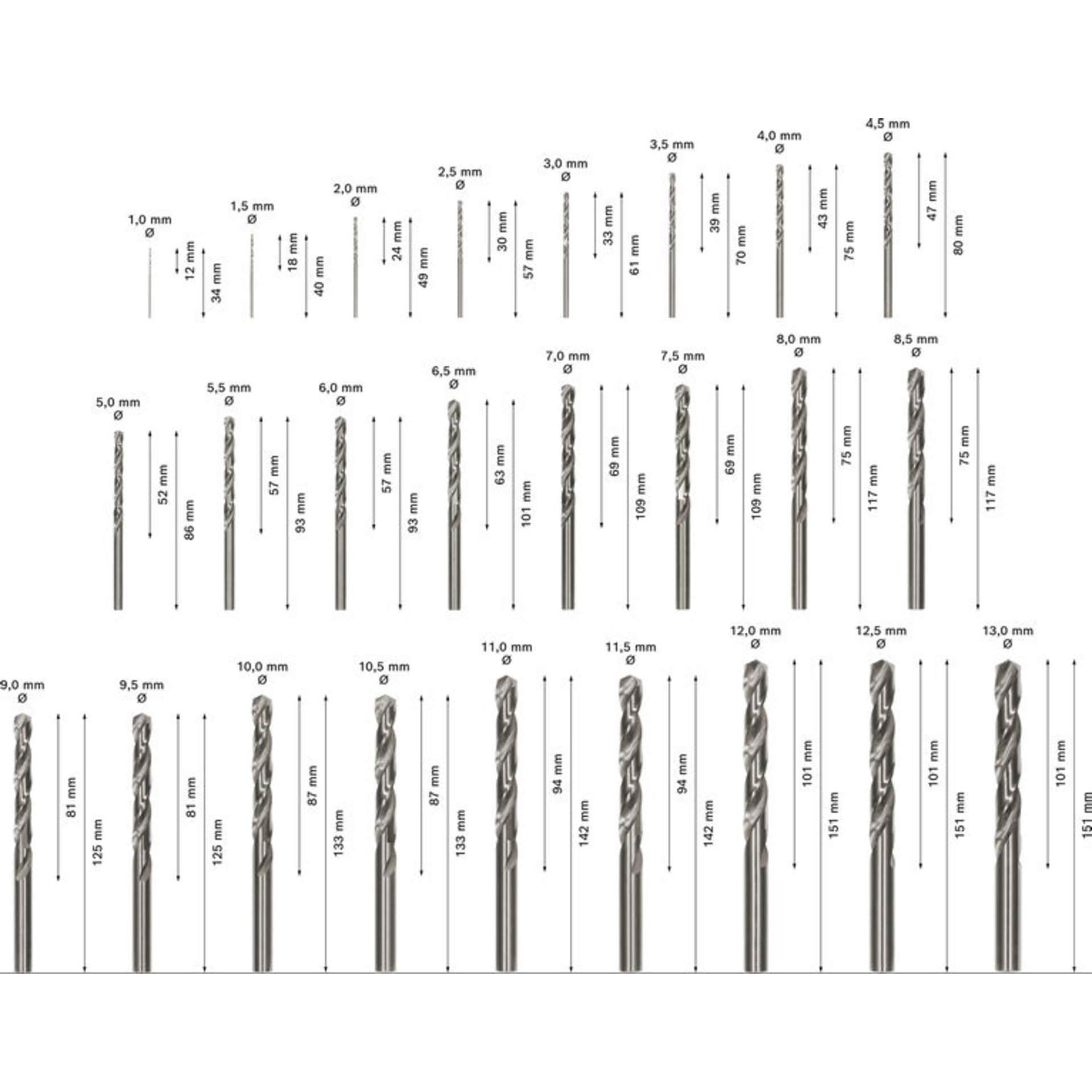 PRO Metal HSS-G Spiralbohrer Set, 25-tlg.