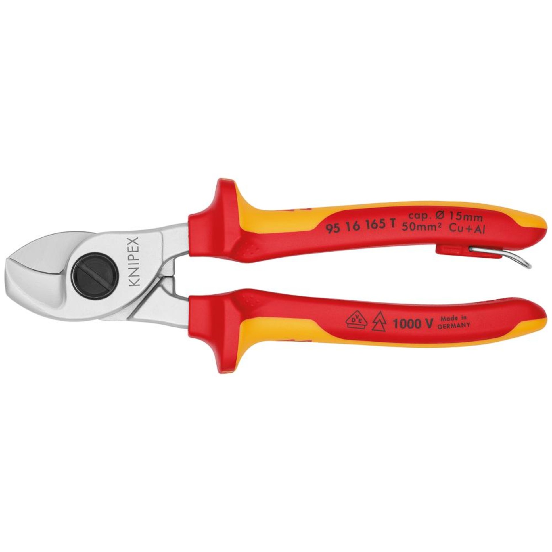 Kabelschere VDE 165mm m.Si-Öse Knipex