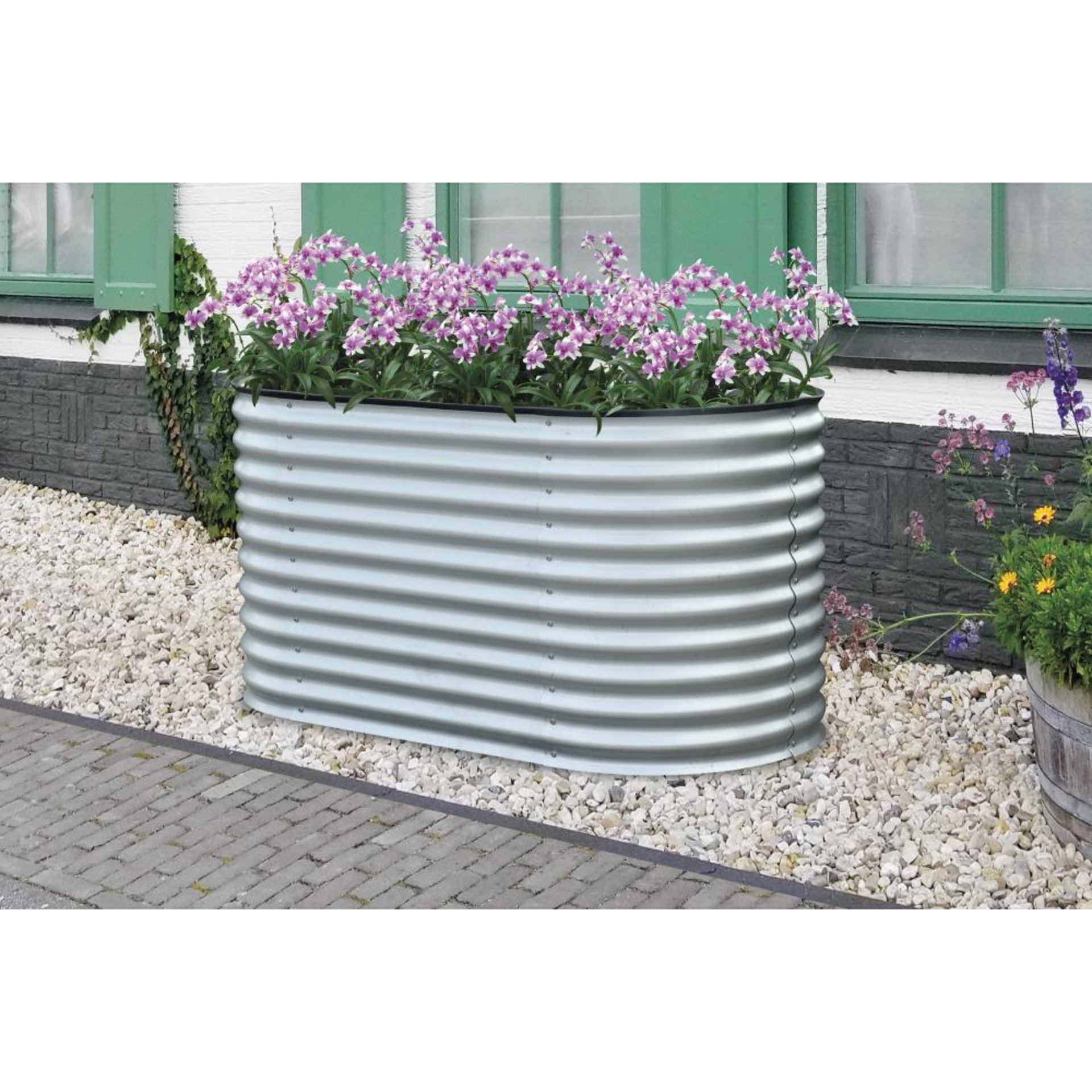 Hochet Silo oval160 x 8 0 cm x 82 cmzink auminiu m