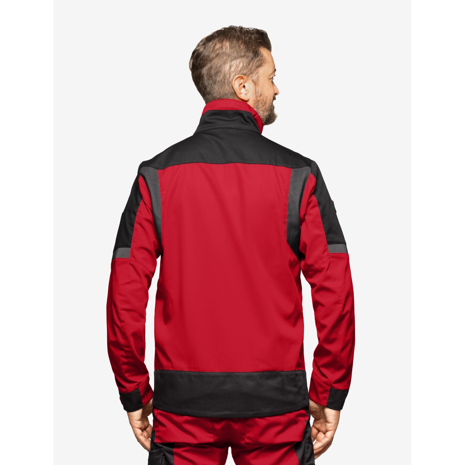 FRANK Arbeitsjacke Herren rot-schwarz 5XL