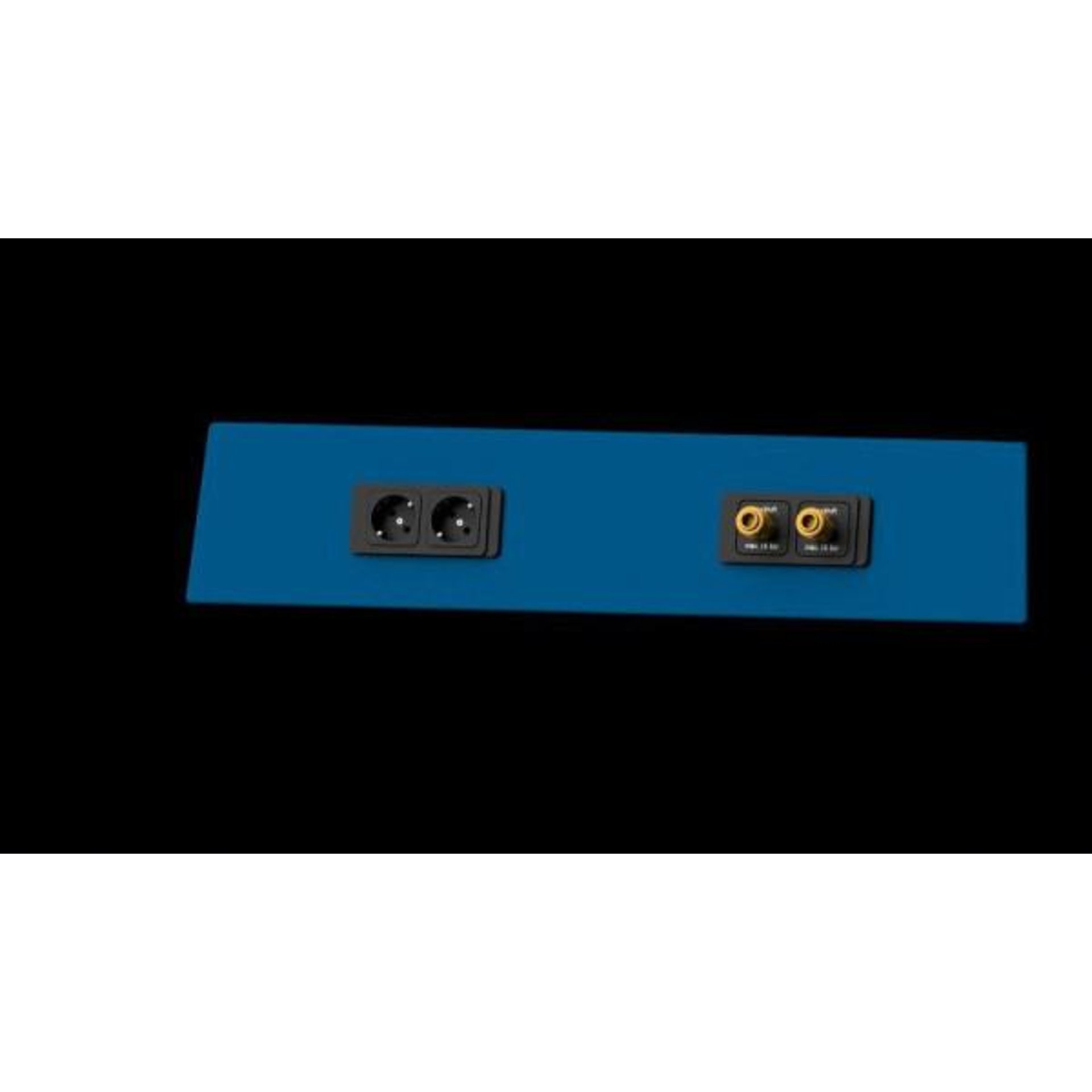 Energiekanal 2-polig B1200xT60xH 150mm RAL 5012 1xD-Steckdose,2xDruckluft
