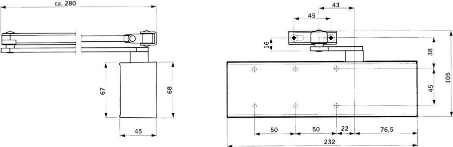 Dorma Türschließer TS 72 weiß Classic Line