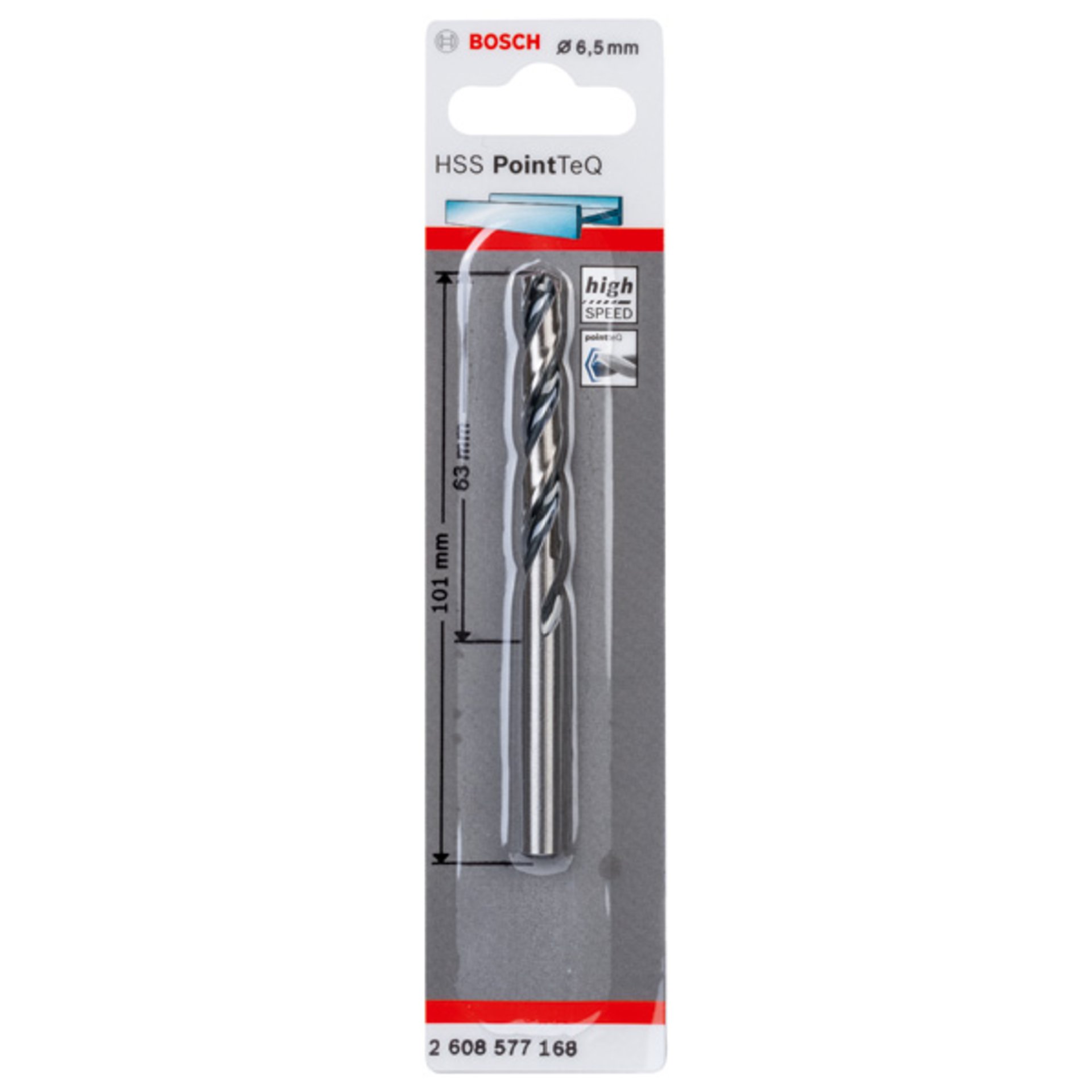 Metallspiralbohrer HSS PointTeQ, DIN 338, 6,5 mm, 1er-Pack