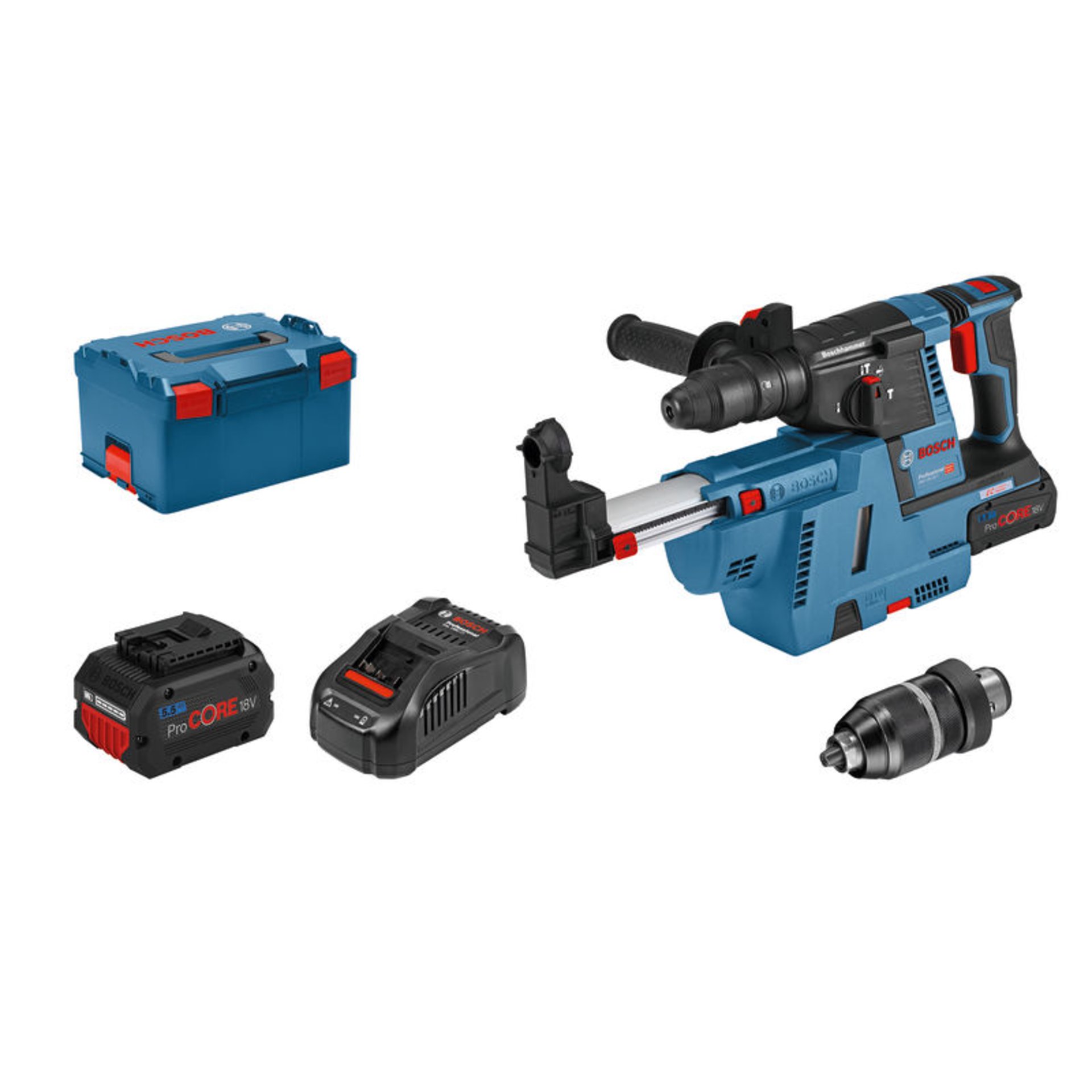 Akku-Bohrhammer mit SDS plus GBH 18V-26F, L-BOXX 238, 2 x ProCORE18V 5.5Ah