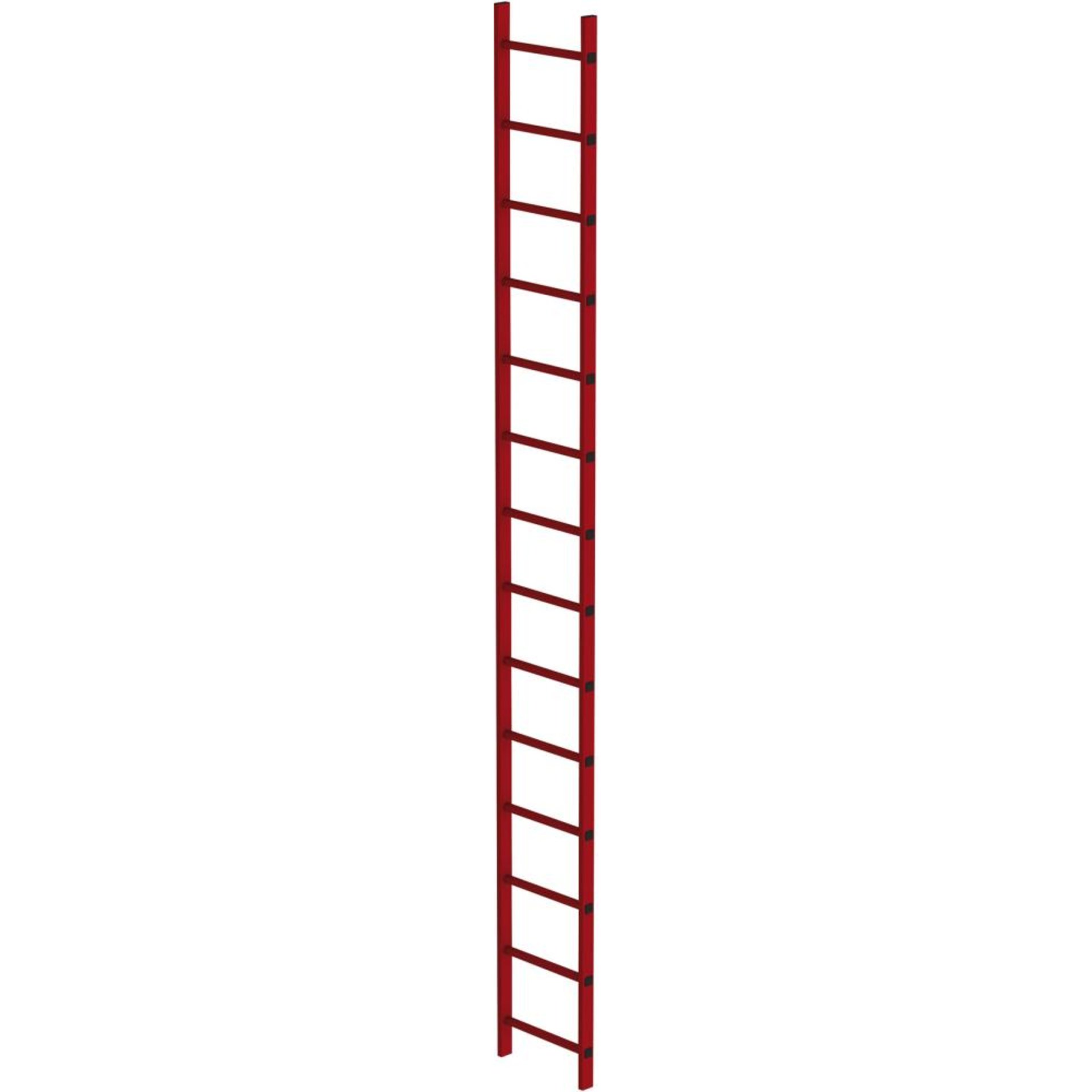 Schachtleiter 14 Sprossen L 3,92 m B450 mm LW 300 mm GFK