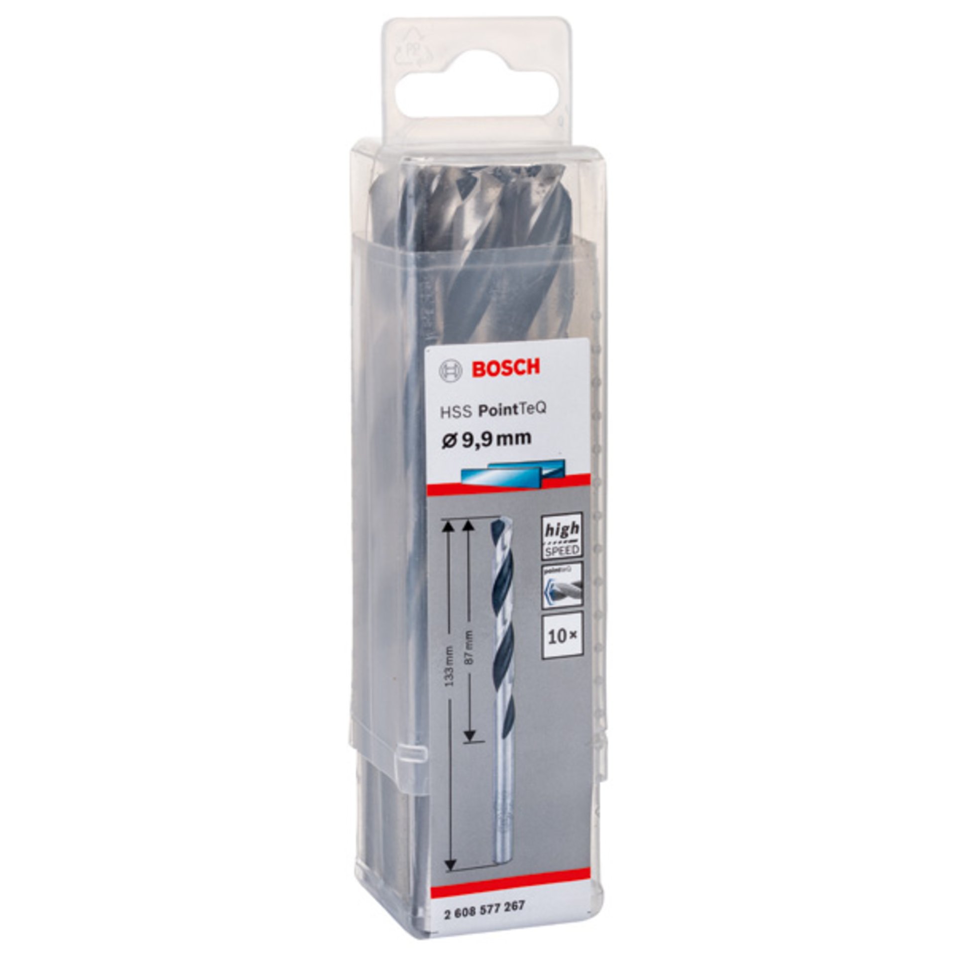 Metallspiralbohrer HSS PointTeQ, DIN 338, 9,9 mm, 10er-Pack