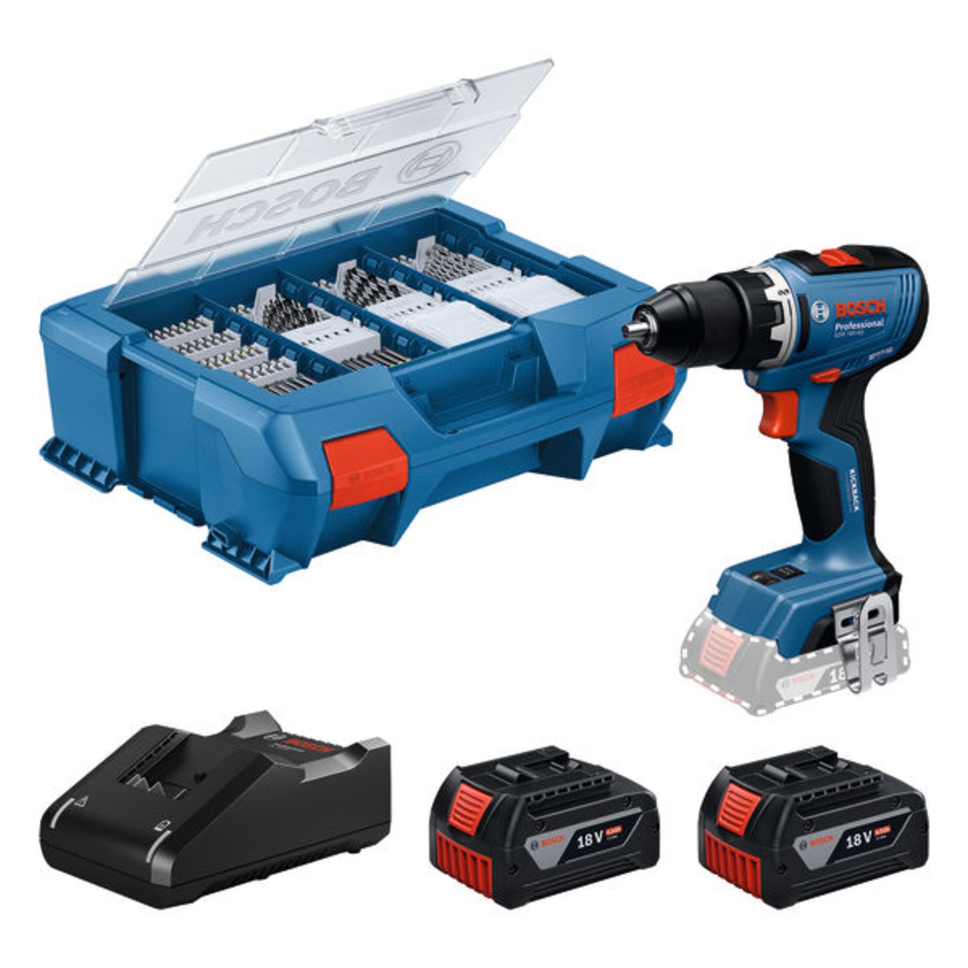 Akku-Bohrschrauber GSR 18V-65, 2 x Akku GBA 18V 4.0Ah