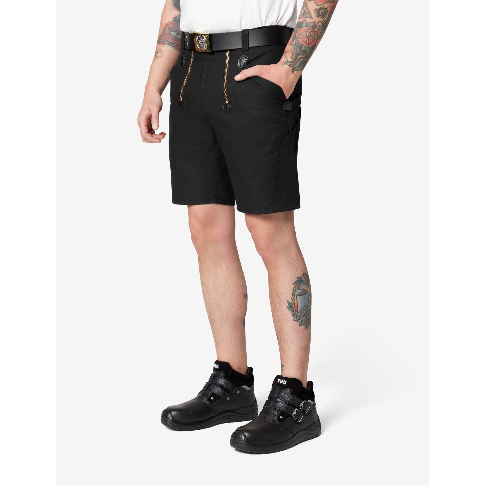 WIM Zunft-Shorts Rips-Moleskin schwarz 42