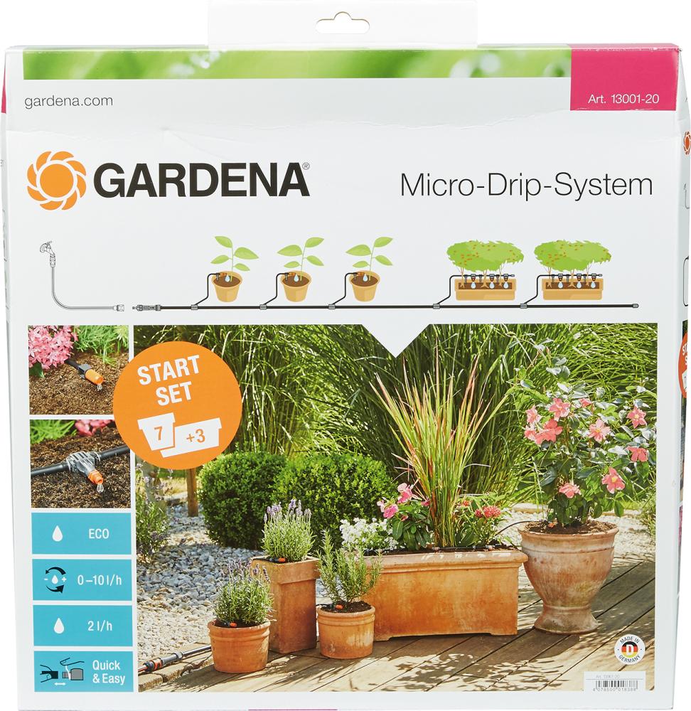 Gardena Micro-Drip-System Start-Set Pflanztöpfe M