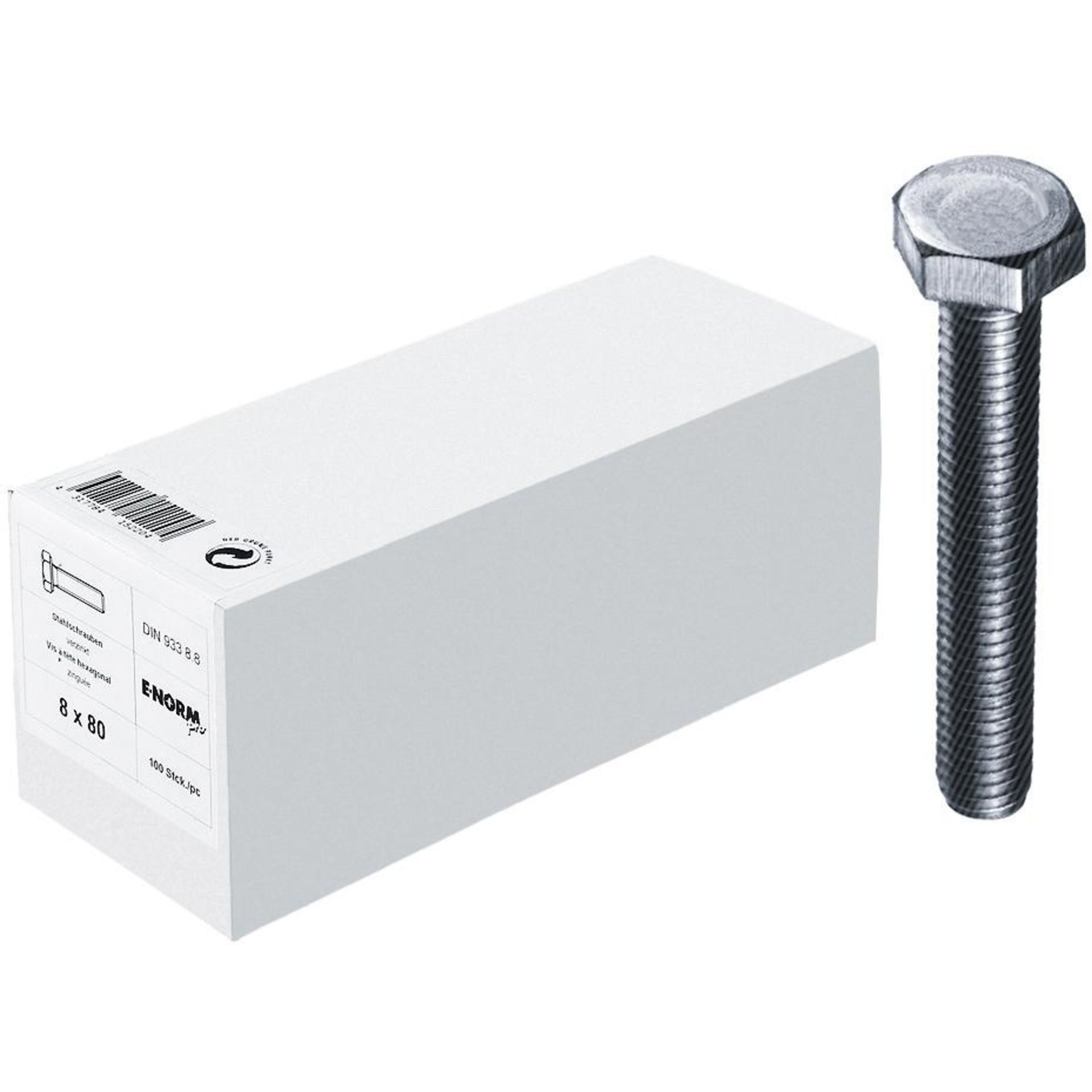 DIN 933 8.8 galZn M6x70 HP E-NORMpro