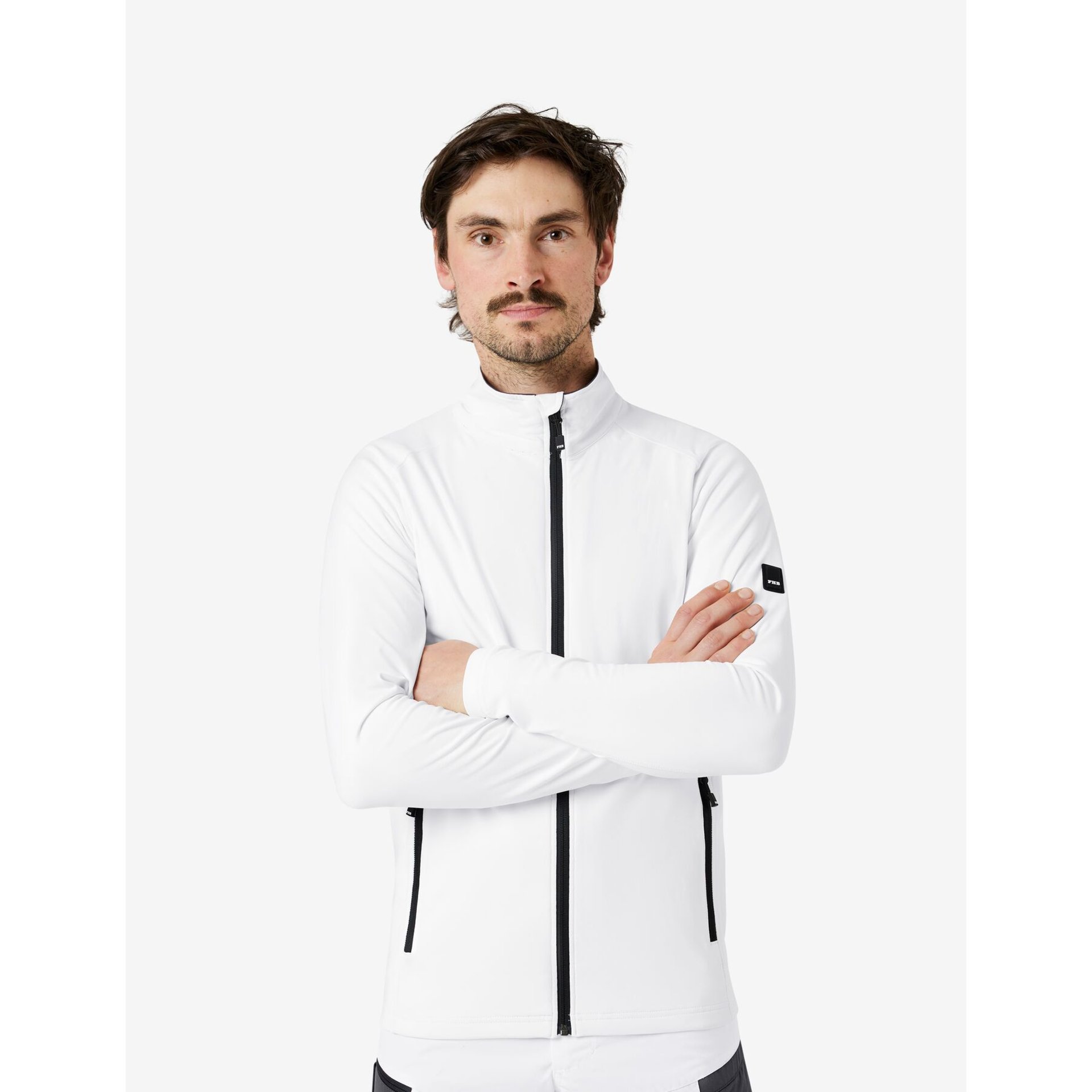 KUNO Jersey-Fleecejacke weiß M
