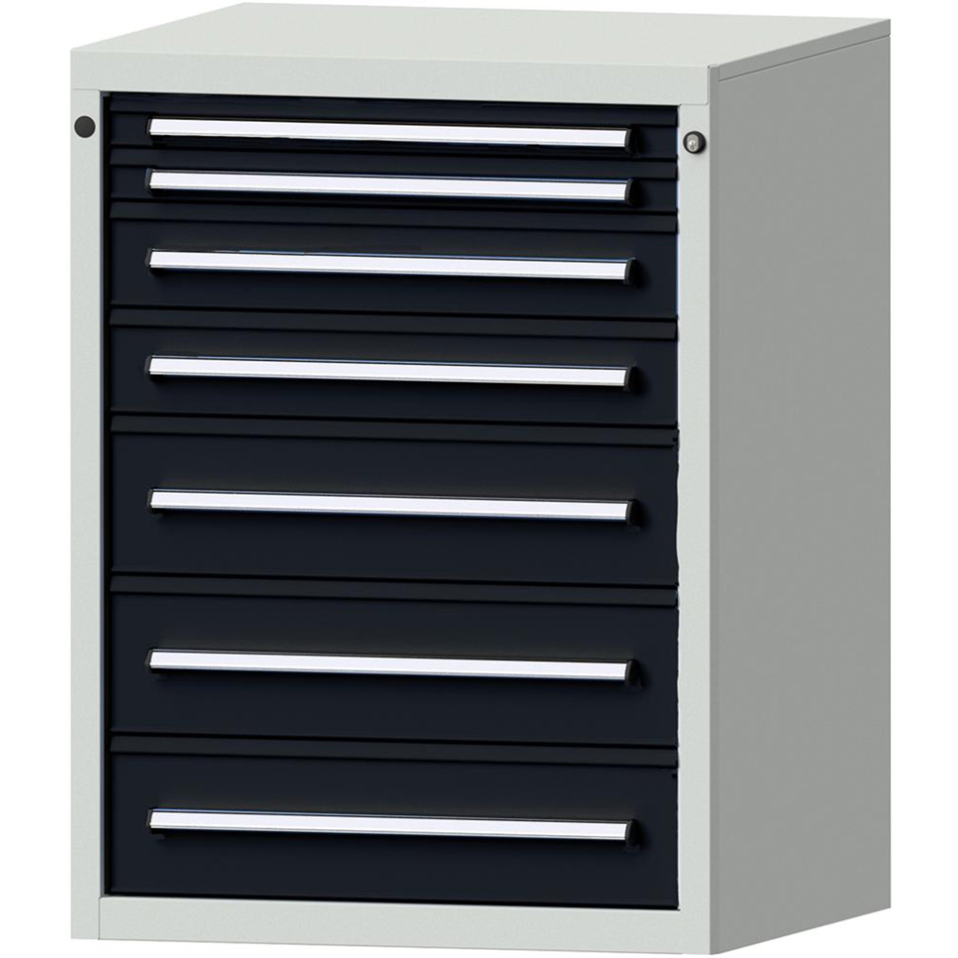 Format Schubladenschrank B760xT700xH1000mm RAL7035/7016 7 Schubladen 75kg