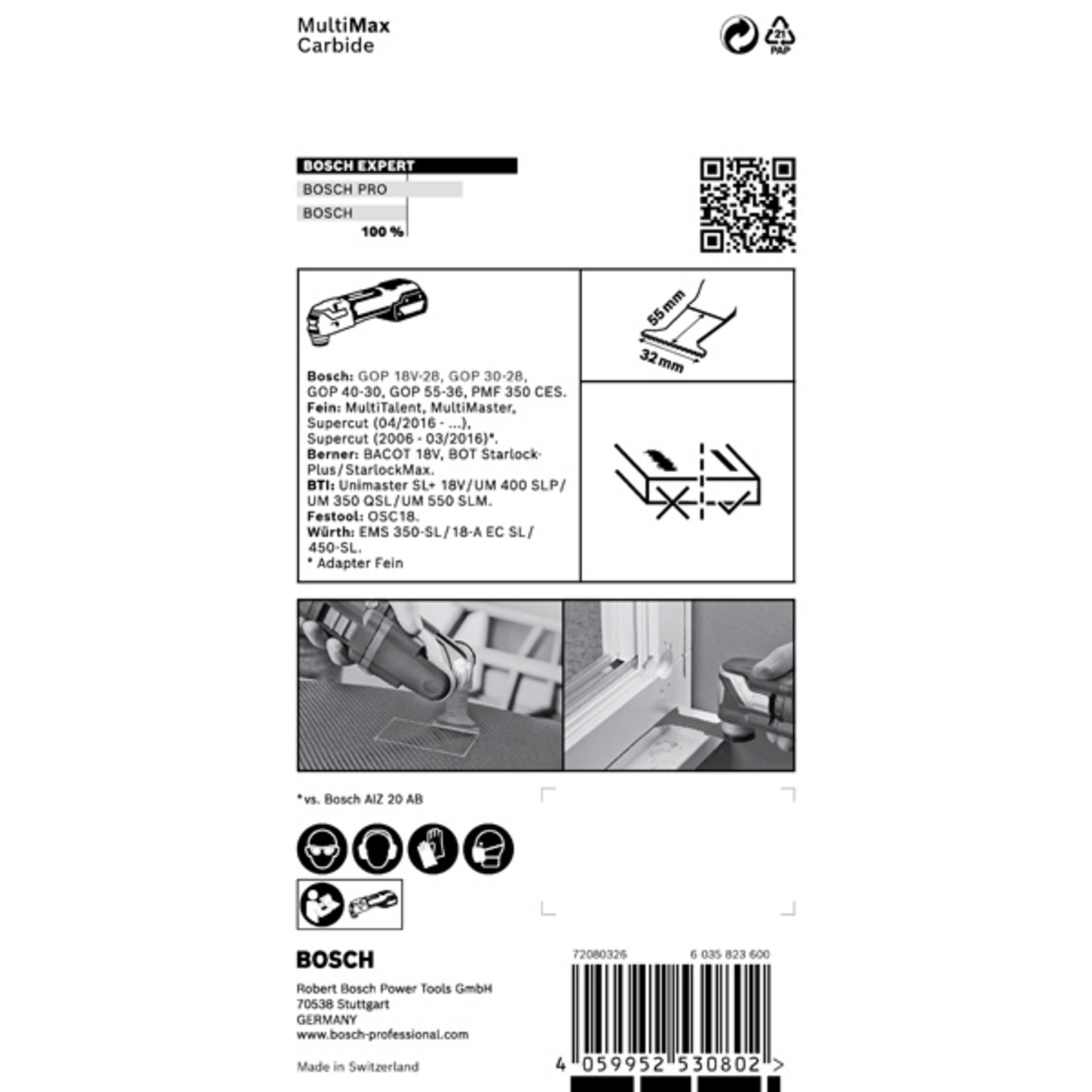 EXPERT MultiMax PAIZ 32 APIT Blatt für Multifunktionswerkzeuge, 32 mm