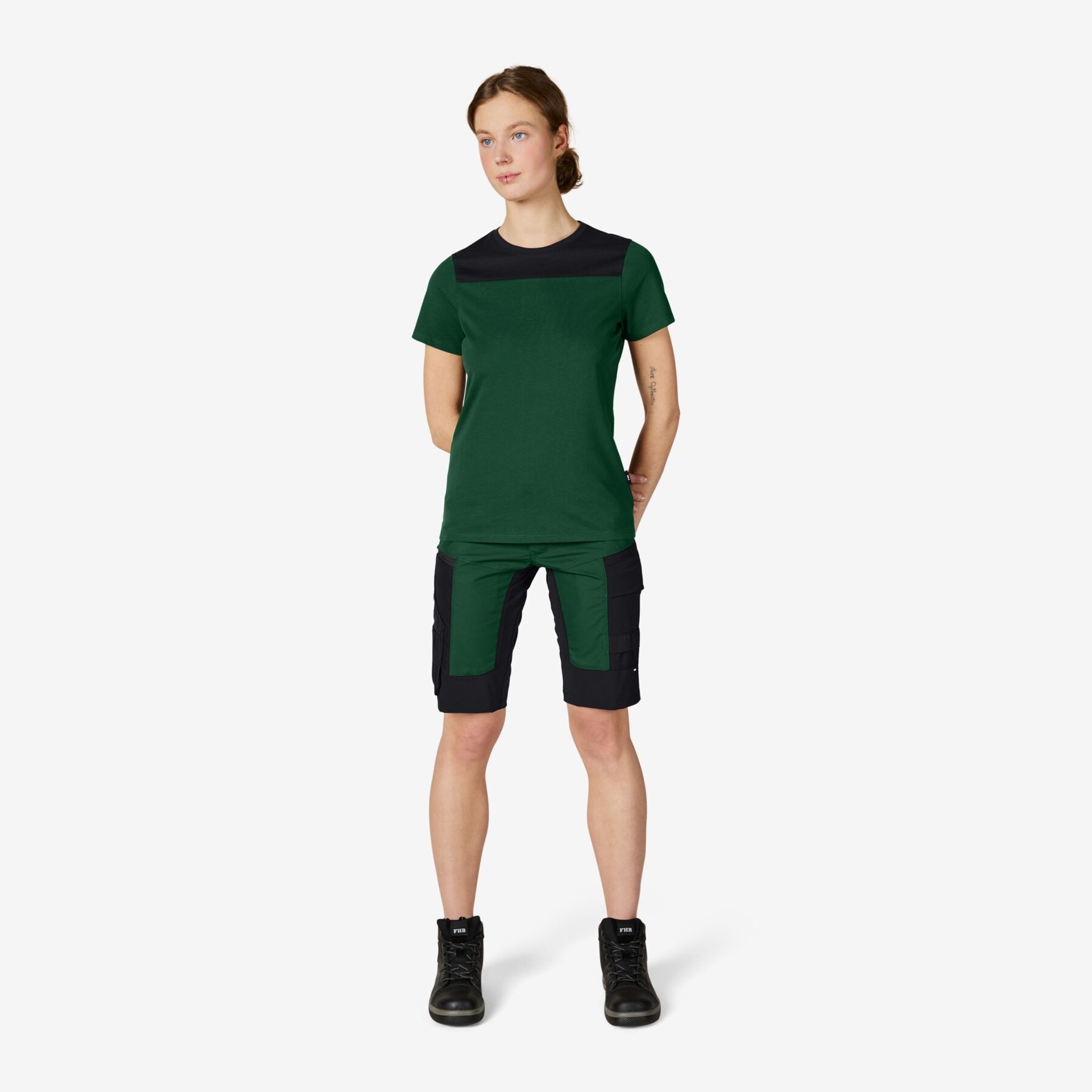KIRA T-Shirt Damen grün-schwarz XL