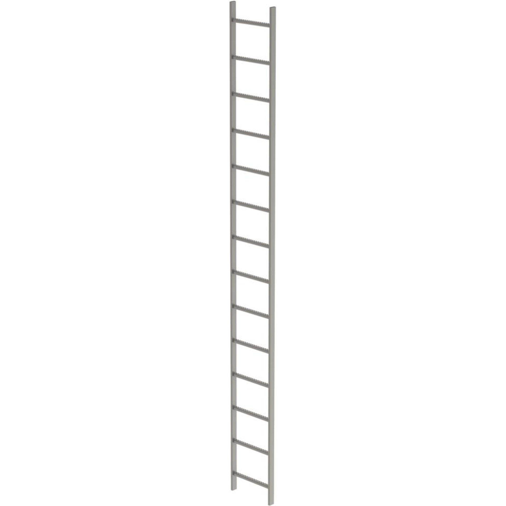 Schachtleiter 14 Sprossen L 3,92 m B440 mm LW 300 mm Edelstahl V4A