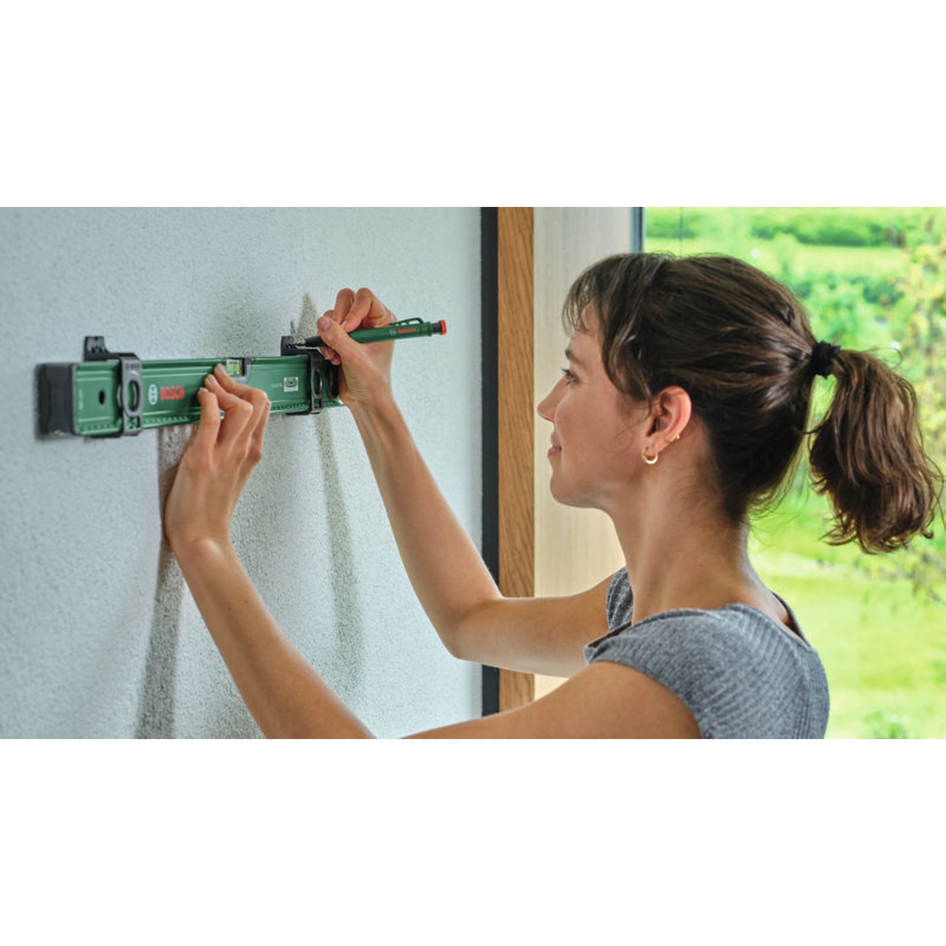 Handwerkzeuge Wasserwaage 60 cm + Markierungsschieber