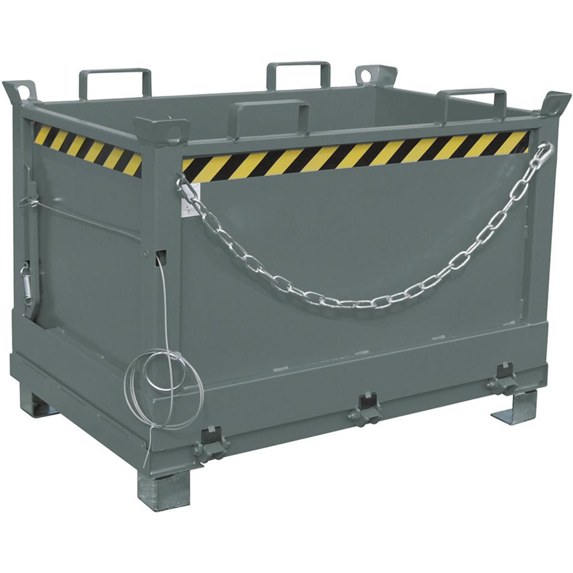 Klappbodenbehälter 500 l B1245xT840xH845 mm RAL7005 Tragkraft 1000kg Typ FB 500