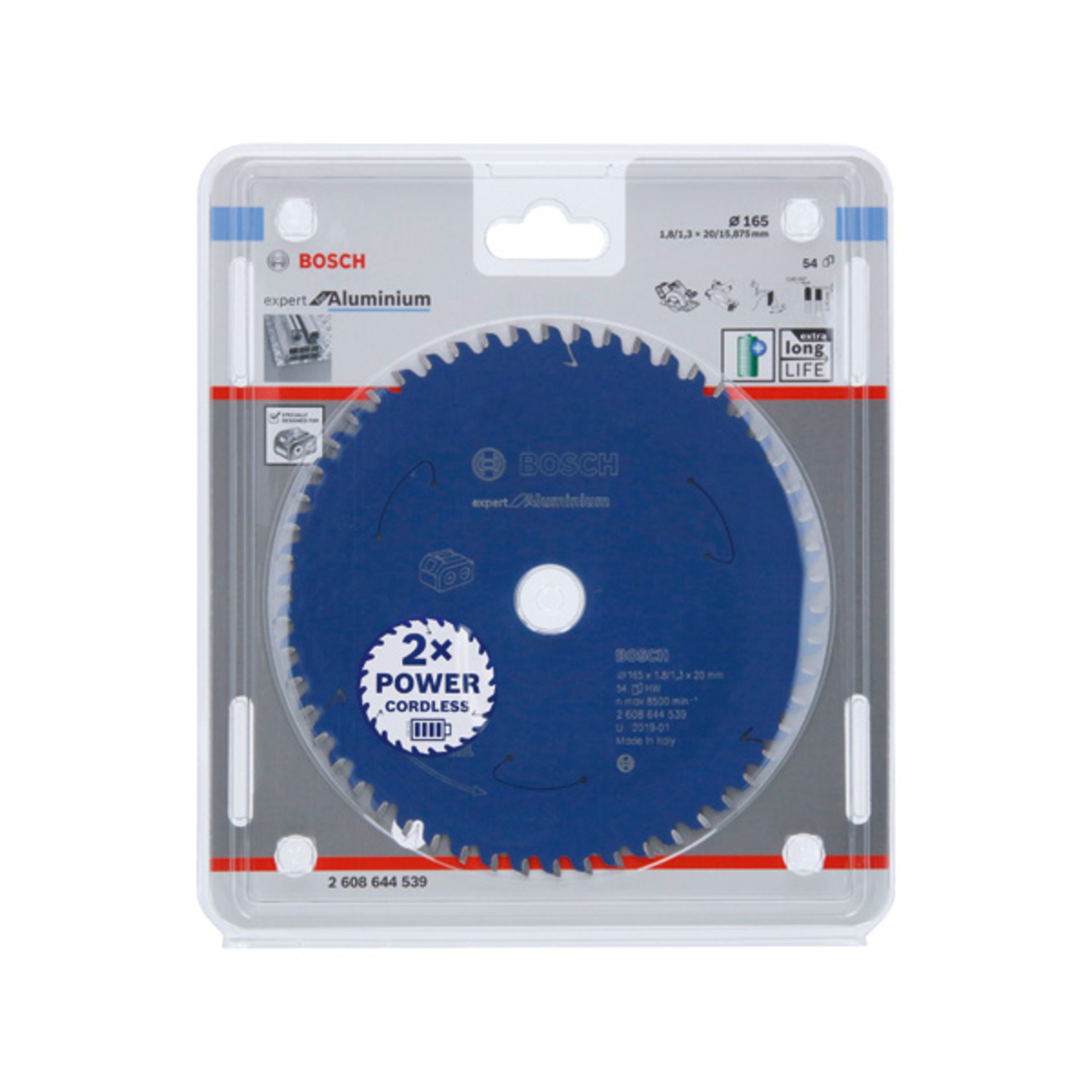Kreissägeblatt für Akkusägen Expert for Aluminium, 165 x 1,8/1,3 x 20, 54 Zähne