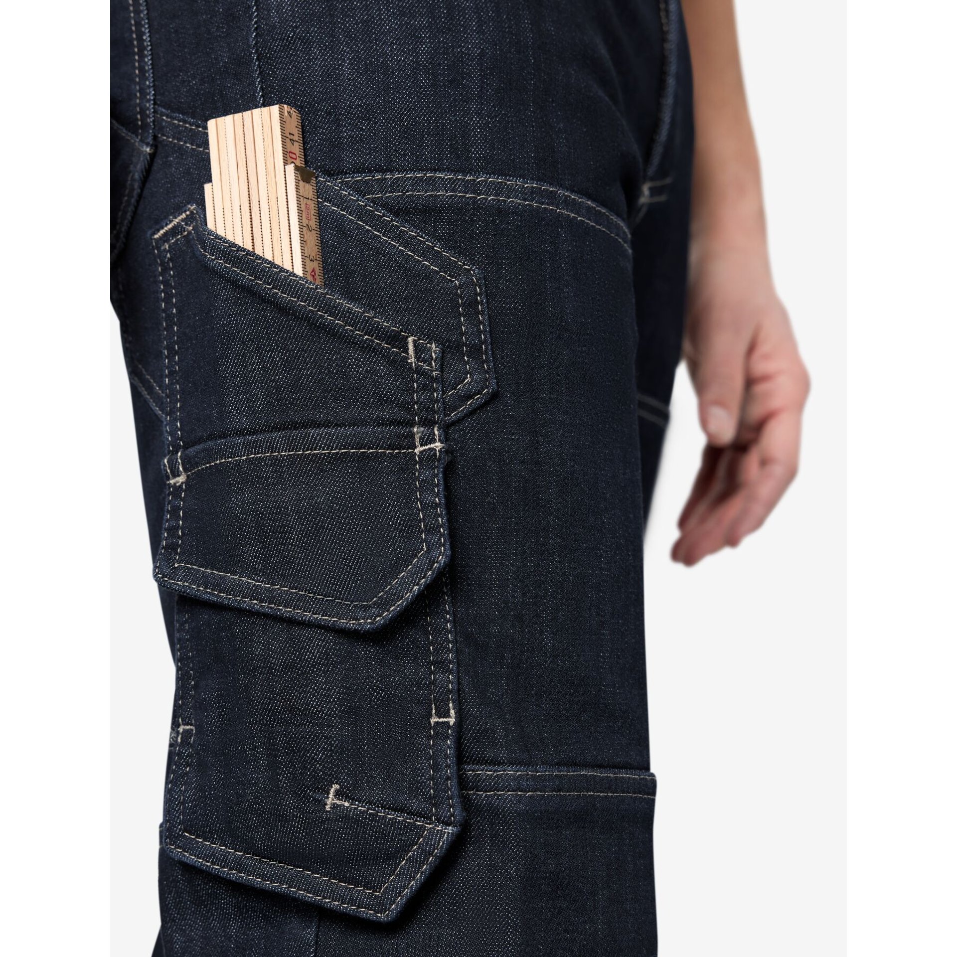 WILHELM Stretch-Jeans Arbeitshose schwarzblau 60