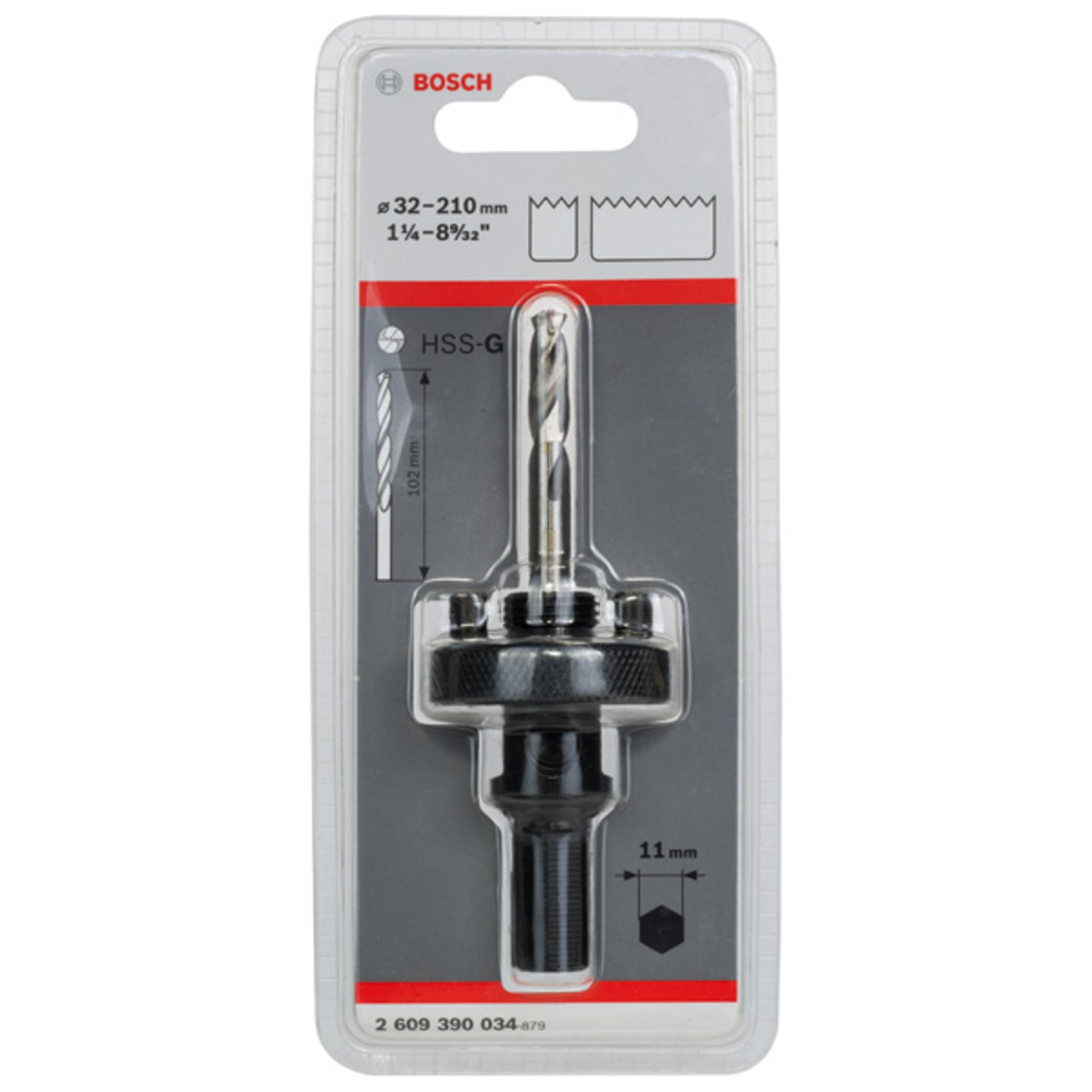 Sechskant-Steckdosenadapter für Lochsägen mit 32 bis 210 mm