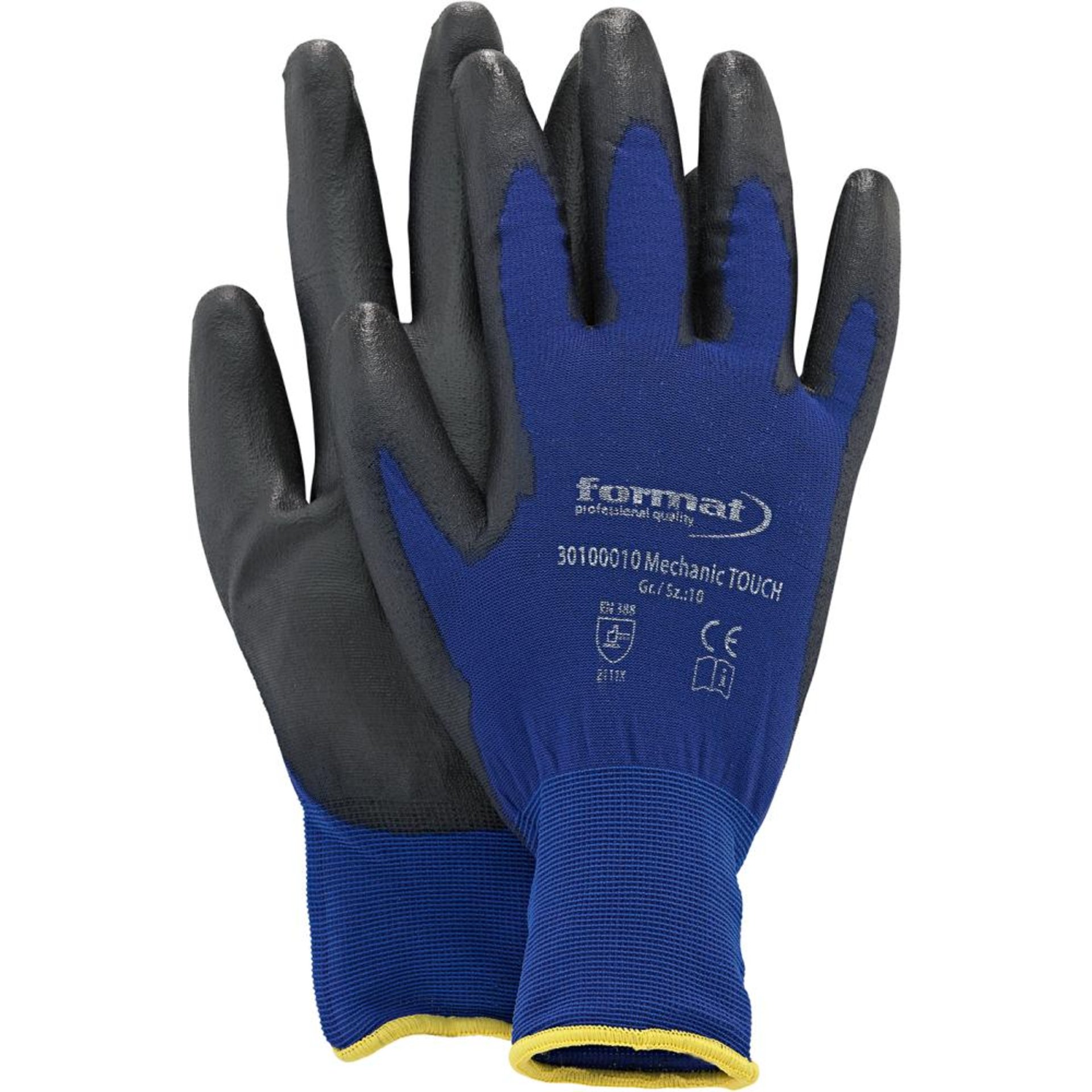 Handschuh MechanicTouch, Gr.8,blau/schw.,FORMAT