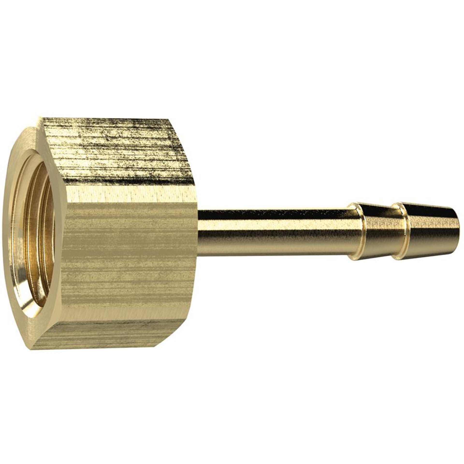 Aufschraubschlauchtülle Messing, IG G3/8", LW 10 SW 19mm RIEGLER