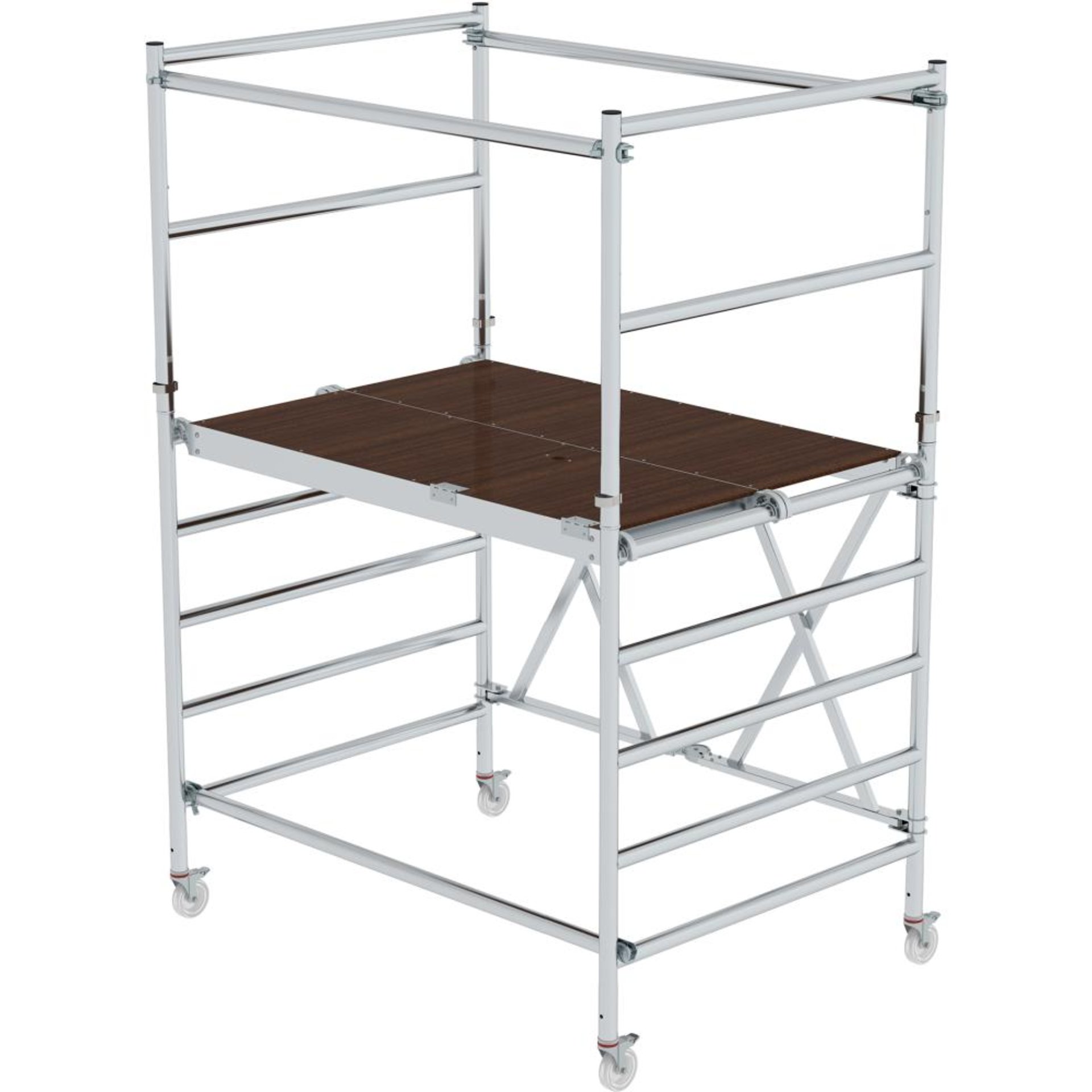 Alu-Klappgerüst Plattform B1800xT1350 mm Plattformhöhe 1,55 m Arbeitshöhe bis 3,60 m