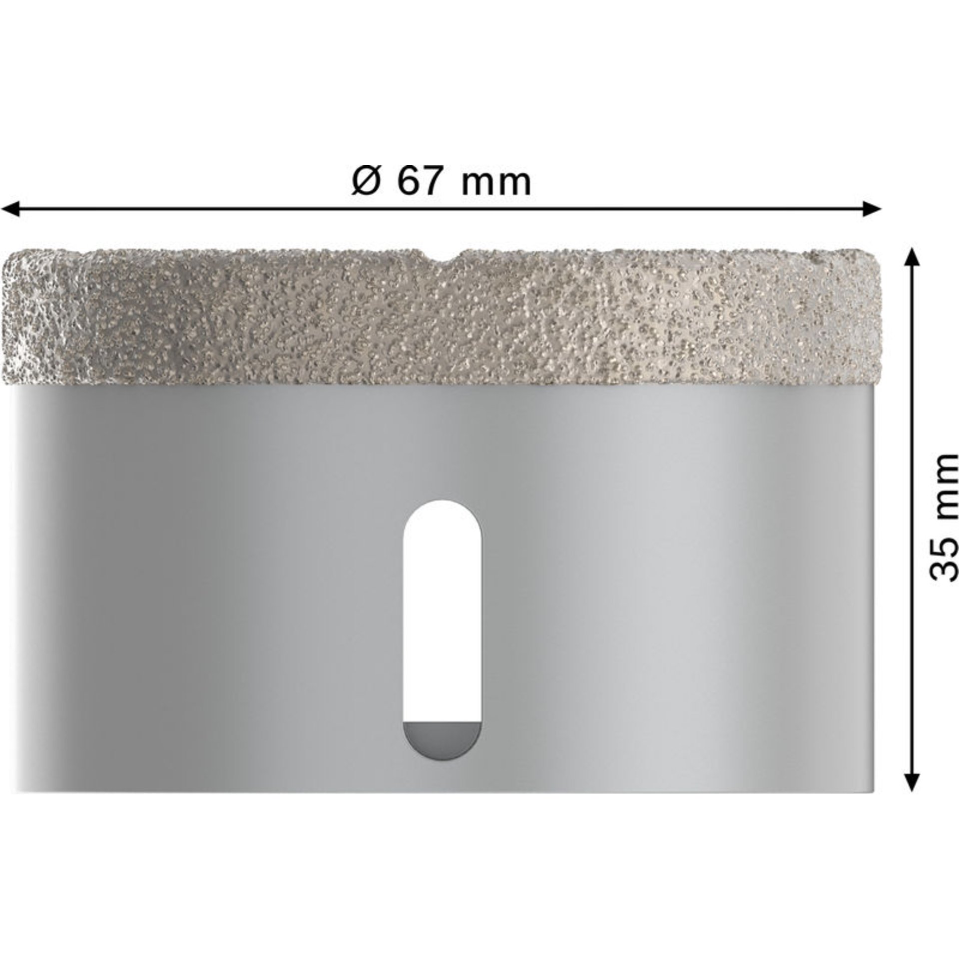 PRO Ceramic dry Trockenbohrkrone, 67 x 35 mm, X-Lock
