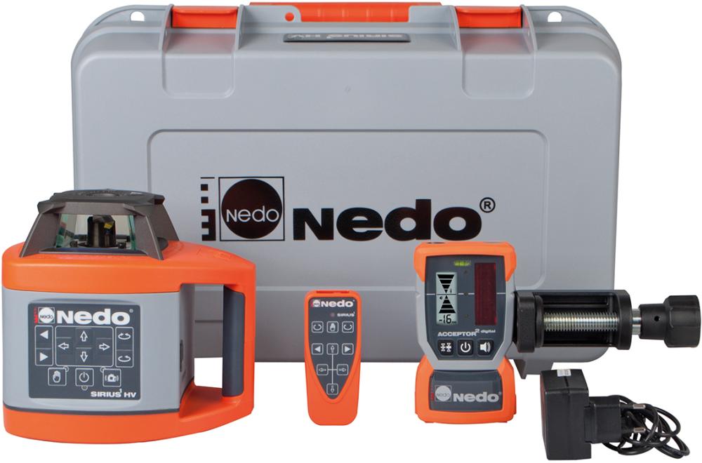 Nedo Rotationslaser Sirius1 HV / Laserklasse 2 Inkl. ACCEPTOR² mit Heavy-Duty Haltklammer Sirius HV, Easy Control Nedo Rotationslaser Sirius1 HV / Laserklasse 2 Inkl. ACCEPTOR² mit Heavy-Duty Haltklammer Sirius HV, Easy Control