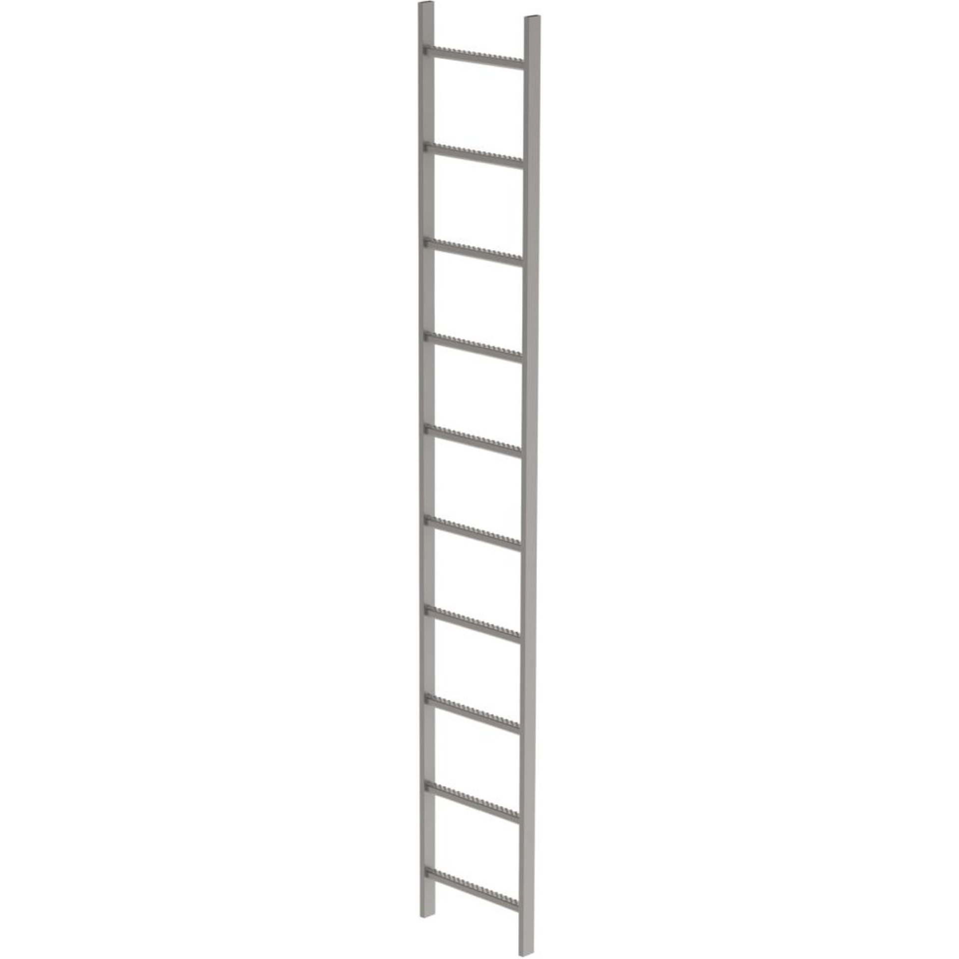 Schachtleiter 10 Sprossen L 2,80 m B440 mm LW 300 mm Edelstahl V4A