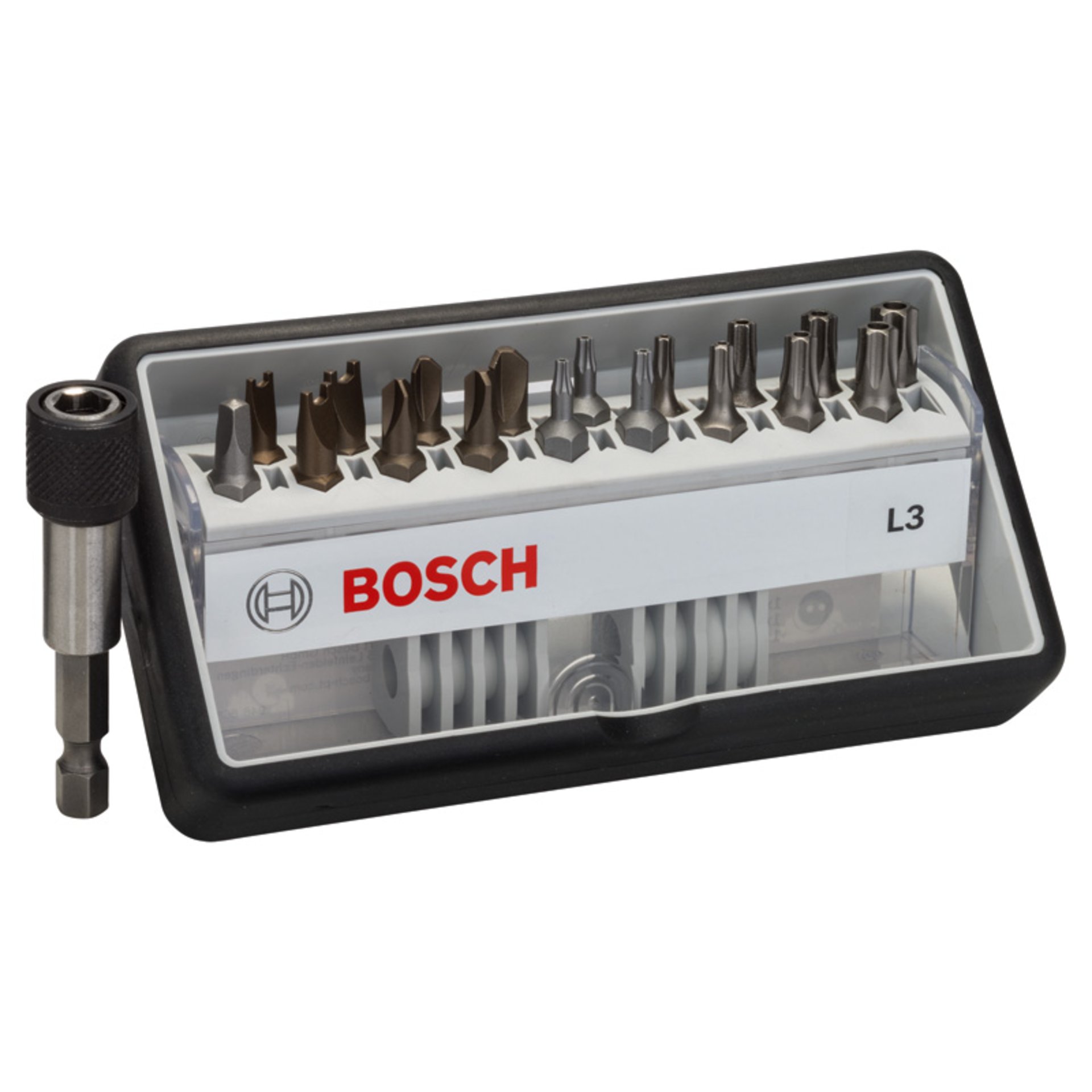 Schrauberbit-Set Robust Line L Extra-Hart, 18 + 1-teilig, 25 mm, Sicherh. Bits
