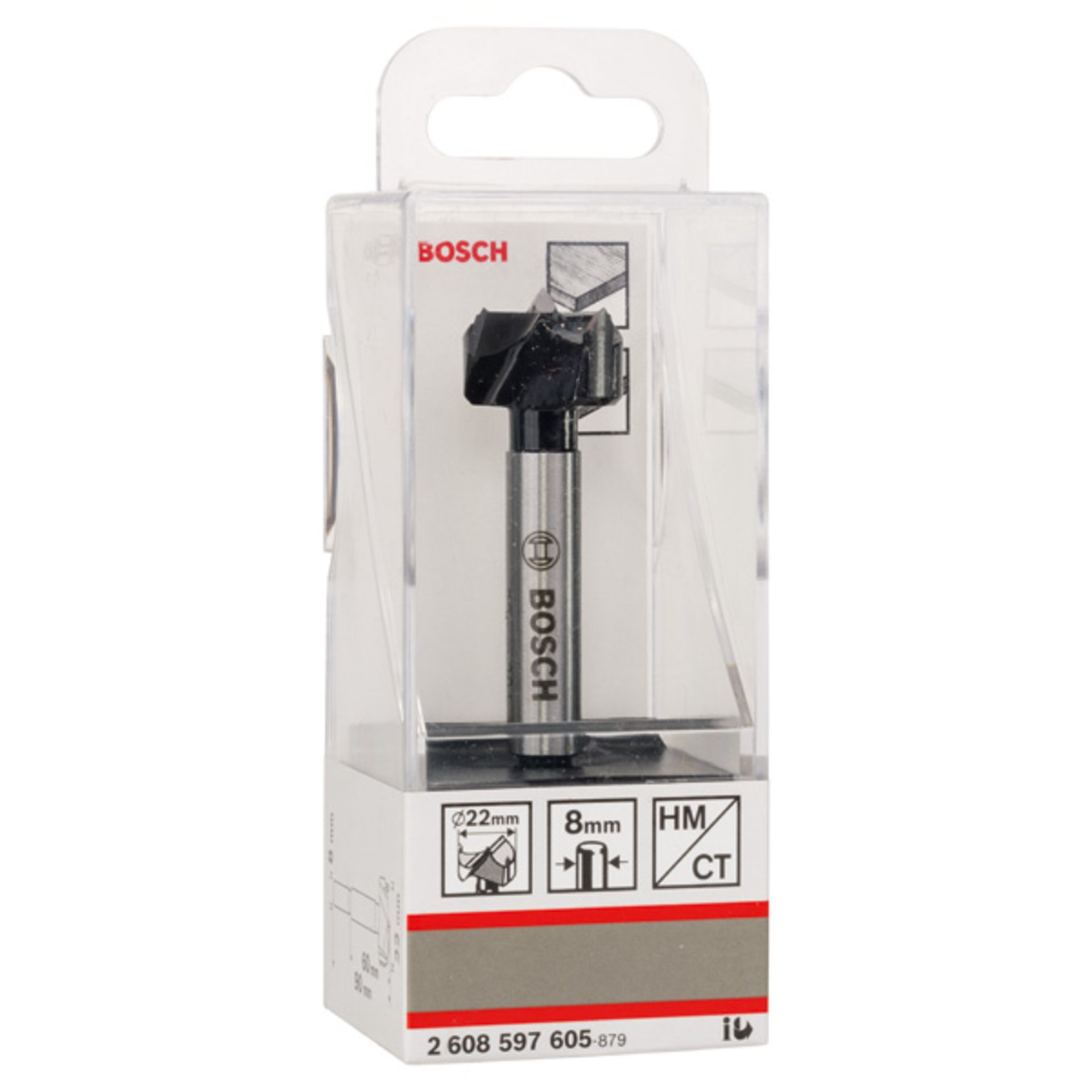 Kunstbohrer HM, 22 x 90 mm, d 8 mm