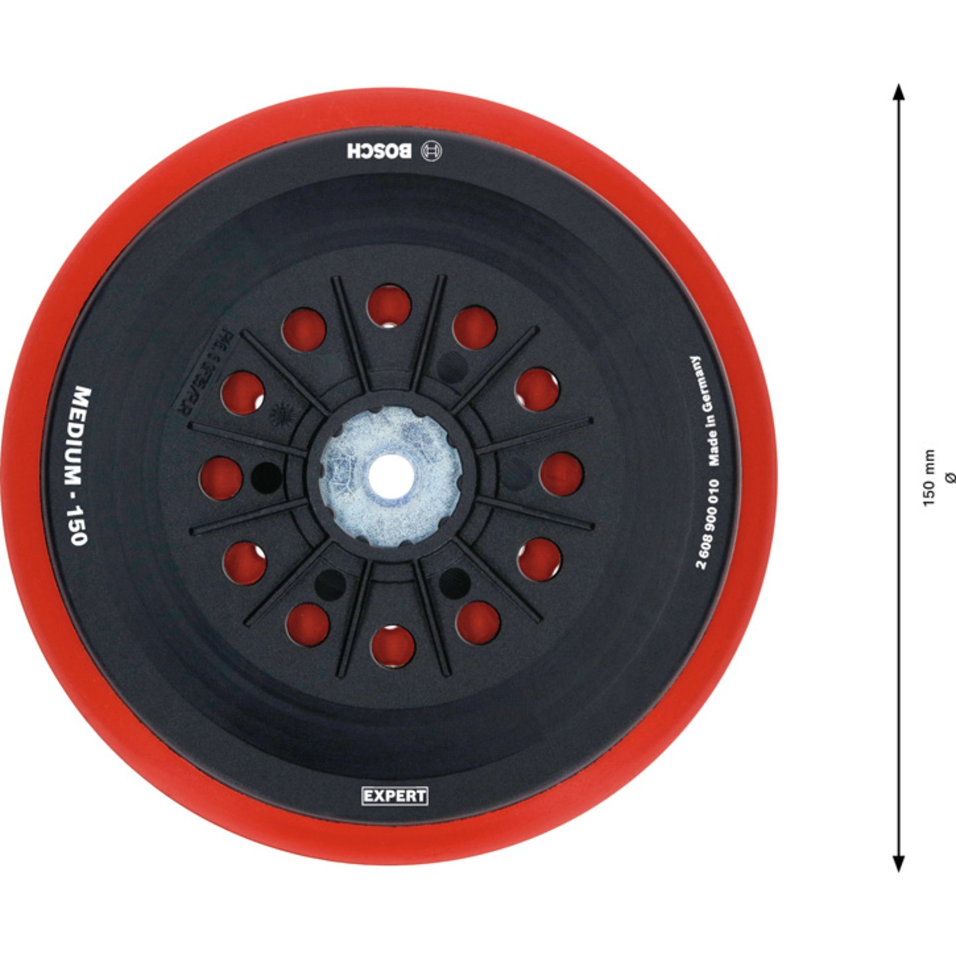 EXPERT Multi-Loch-Schleifteller für Bosch, 150 mm, mittel