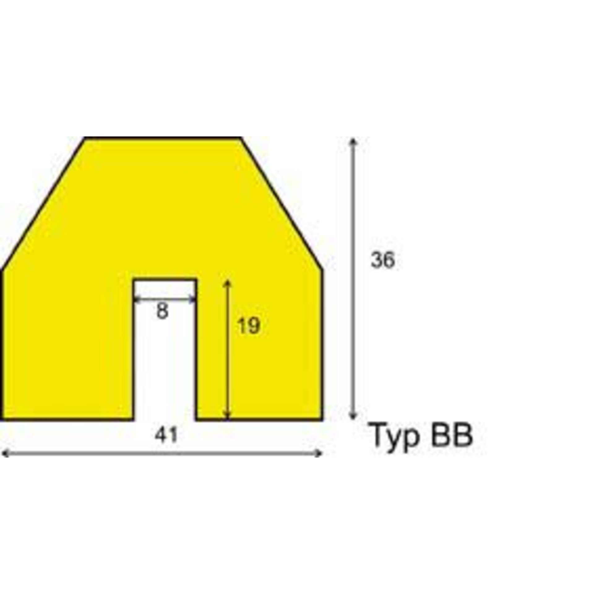 Kantenschutz Typ BB, L 1000 mm gelb/schwarz zum Aufstecken Dancop
