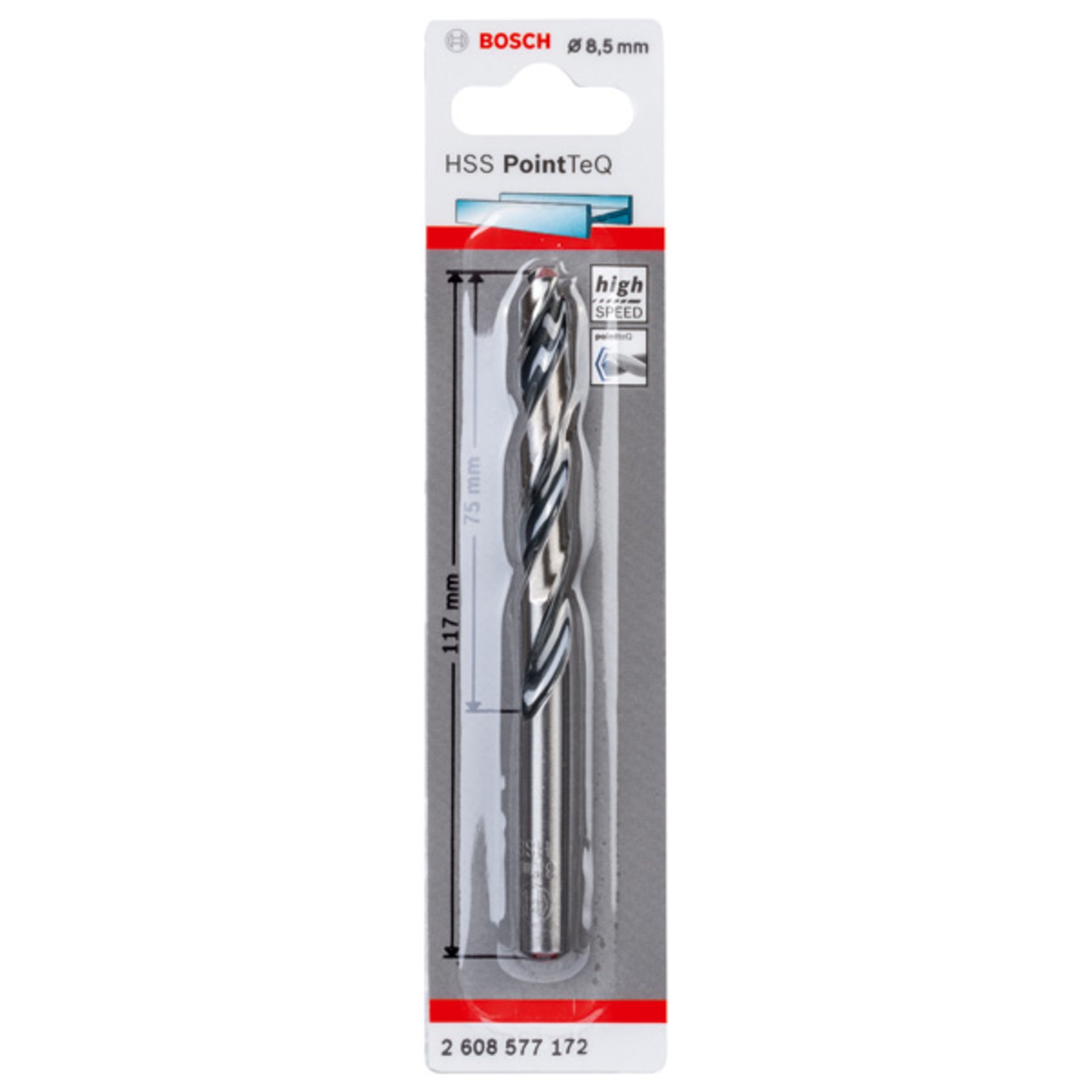 Metallspiralbohrer HSS PointTeQ, DIN 338, 8,5 mm, 1er-Pack