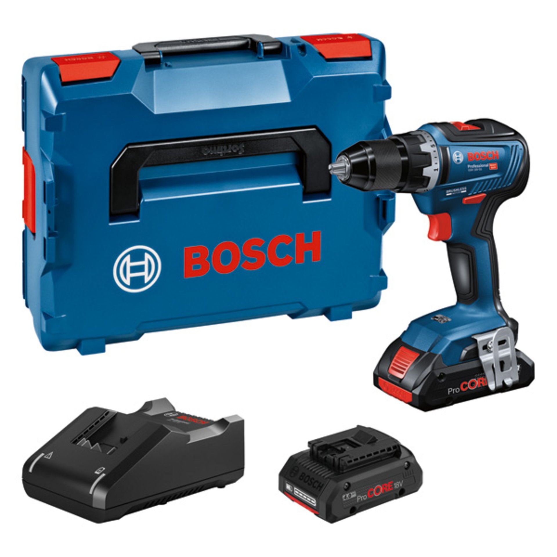 Akku-Bohrschrauber GSR 18V-55, 2 x Akku ProCORE18V 4.0Ah in L-BOXX