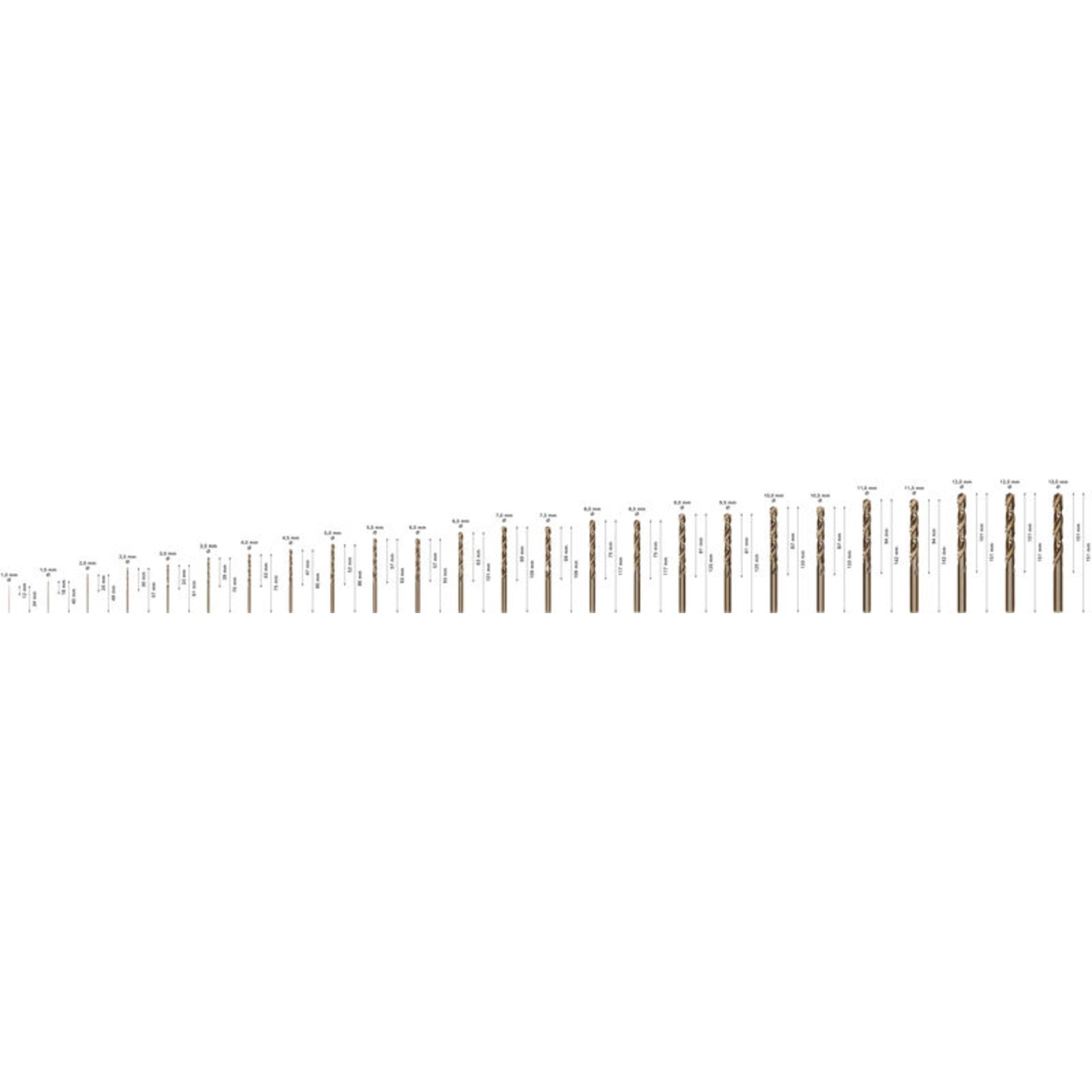 PRO Stainless Steel HSS-Co Spiralbohrer-Set, 25-tlg.