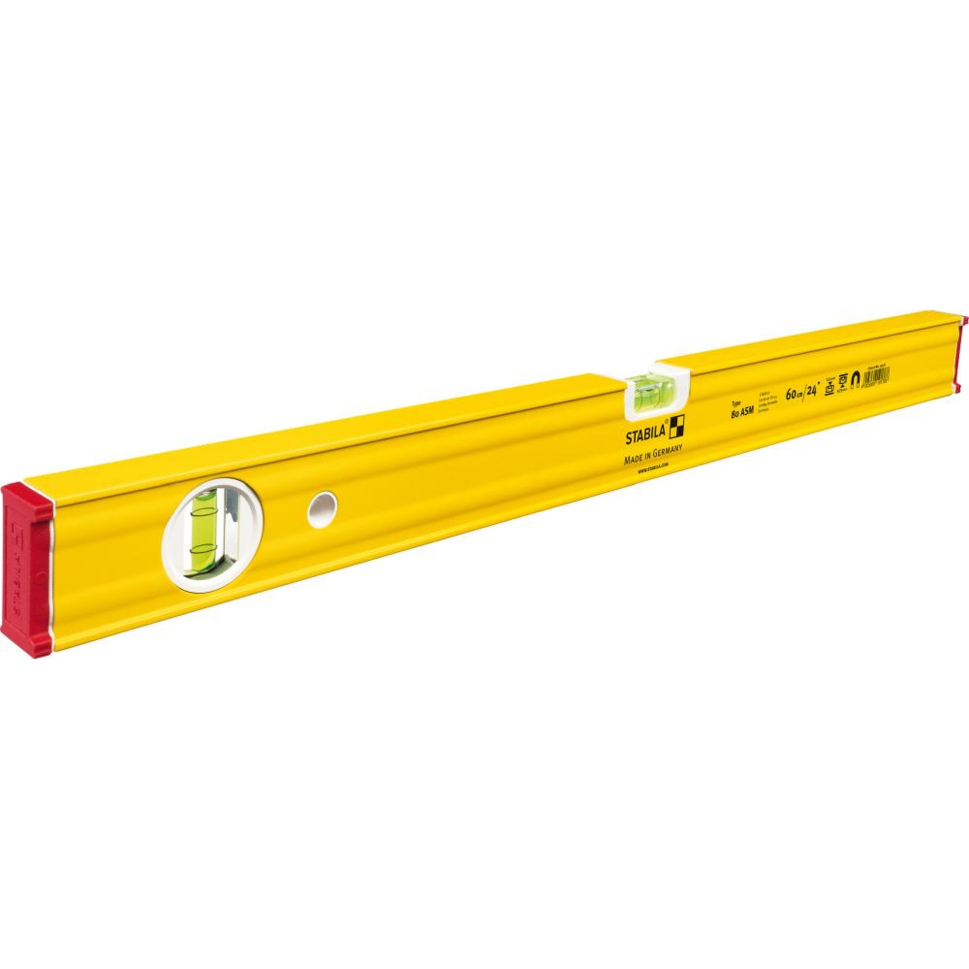 Magnet-Wasserwaage LM 80ASM 60cm pulverbeschichtet Stabila